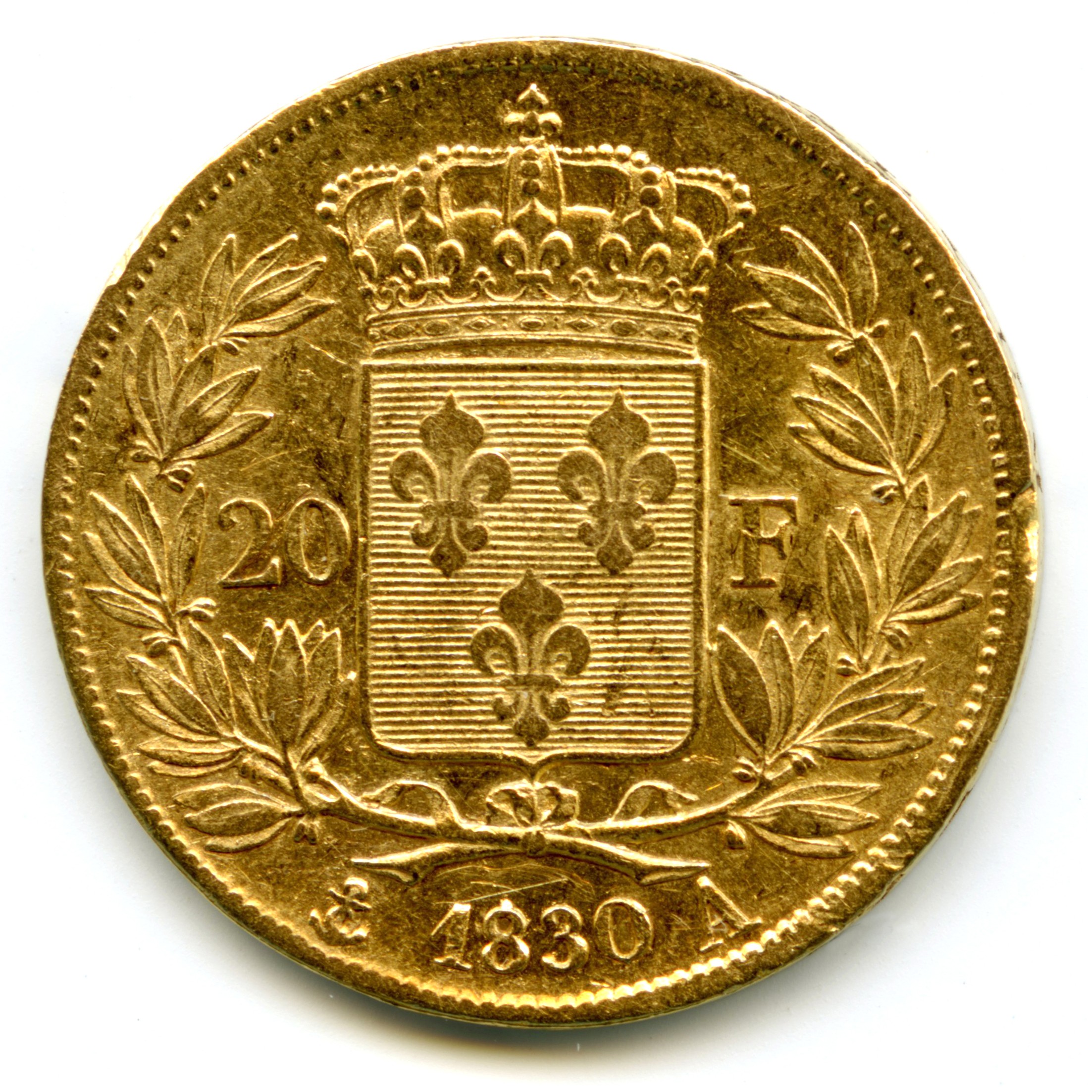 Charles X - 20 Francs - 1830 A revers Charles X - 20 Francs - 1830 A revers