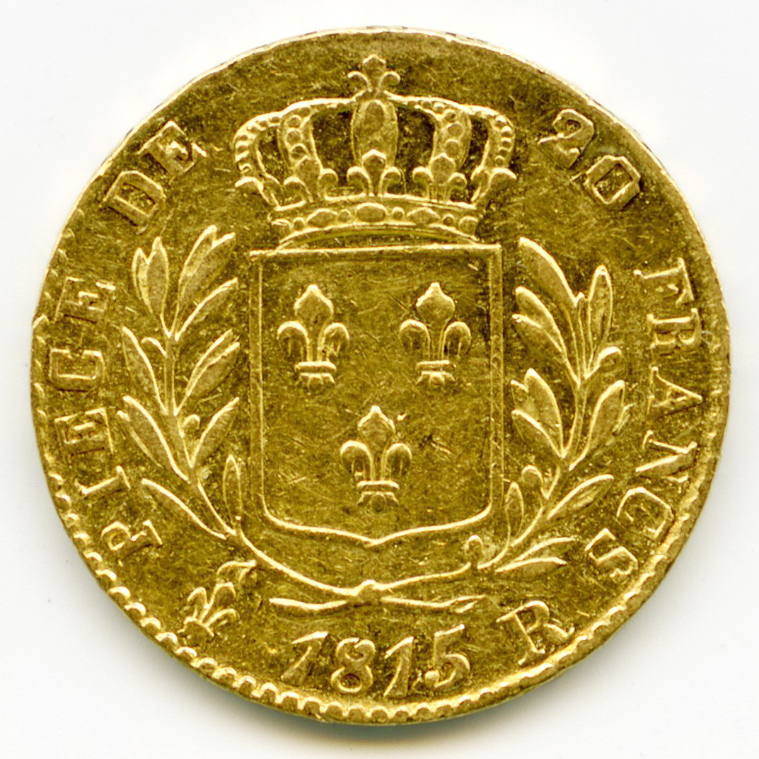 Louis XVIII - 20 Francs 1815 R revers