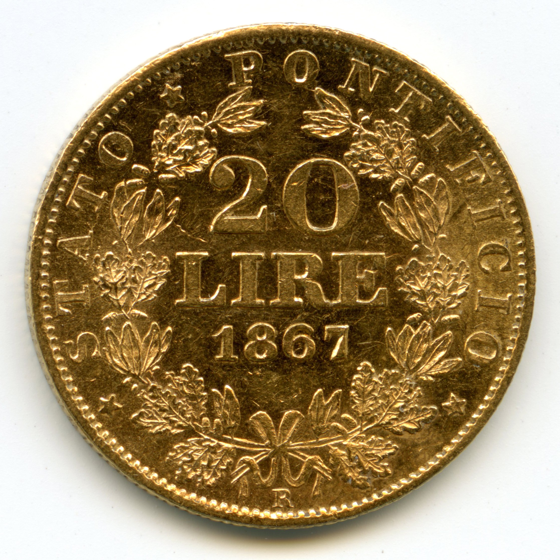 Italie - Pie IX - 20 Lire - 1870 R revers