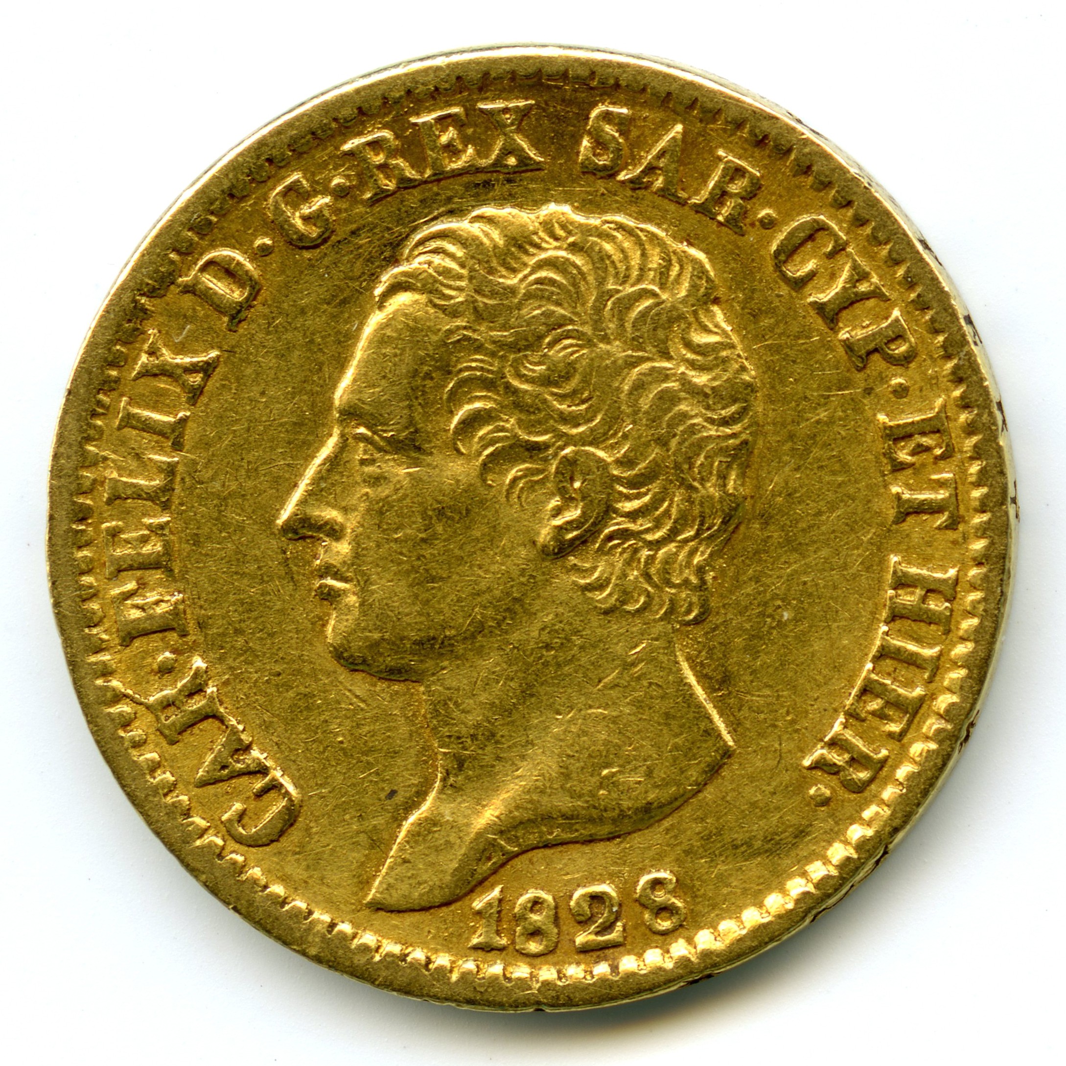 Italie - 20 Lire - 1828 Turin avers Italie - 20 Lire - 1828 Turin avers