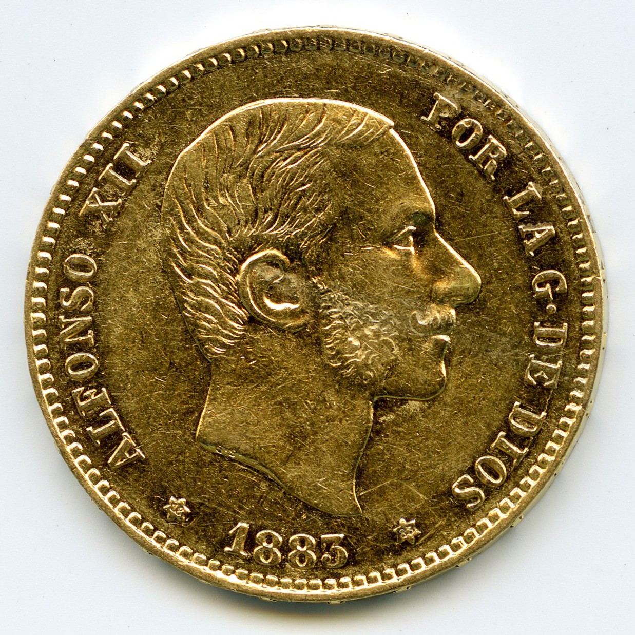 Espagne - 25 Pesetas - 1883 avers Espagne - 25 Pesetas - 1883 avers