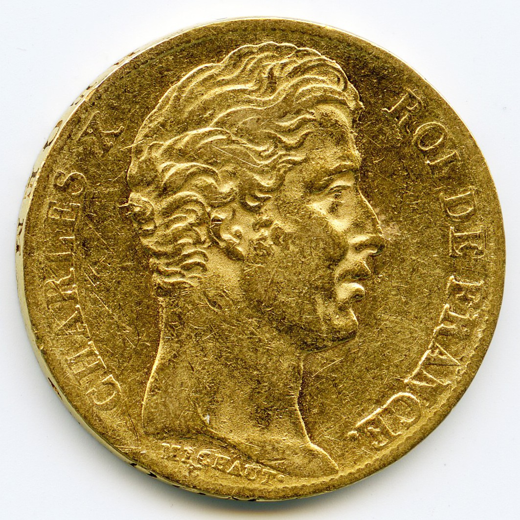 Charles X - 20 Francs - 1828 A avers Charles X - 20 Francs - 1828 A avers