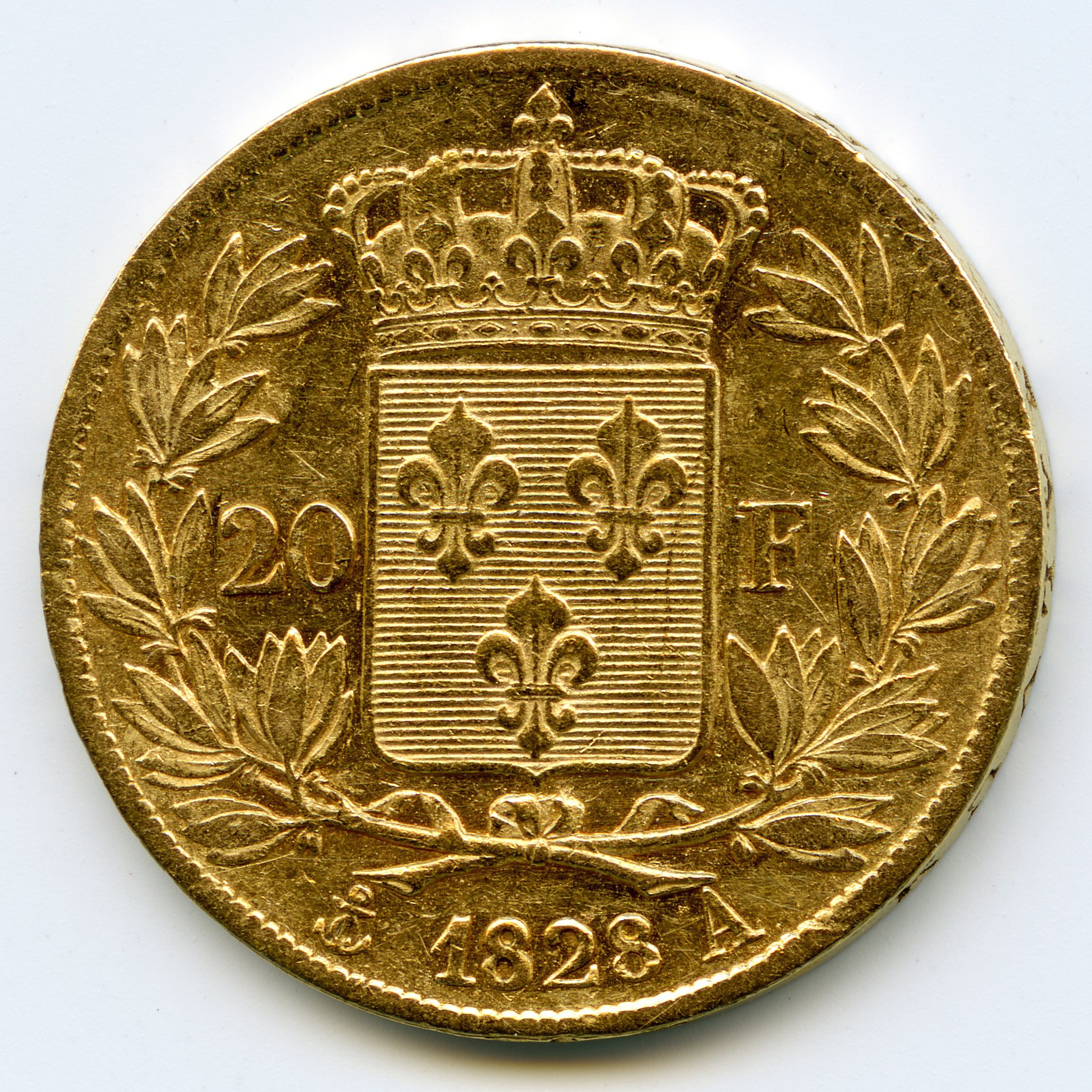 Charles X - 20 Francs - 1828 A revers Charles X - 20 Francs - 1828 A revers