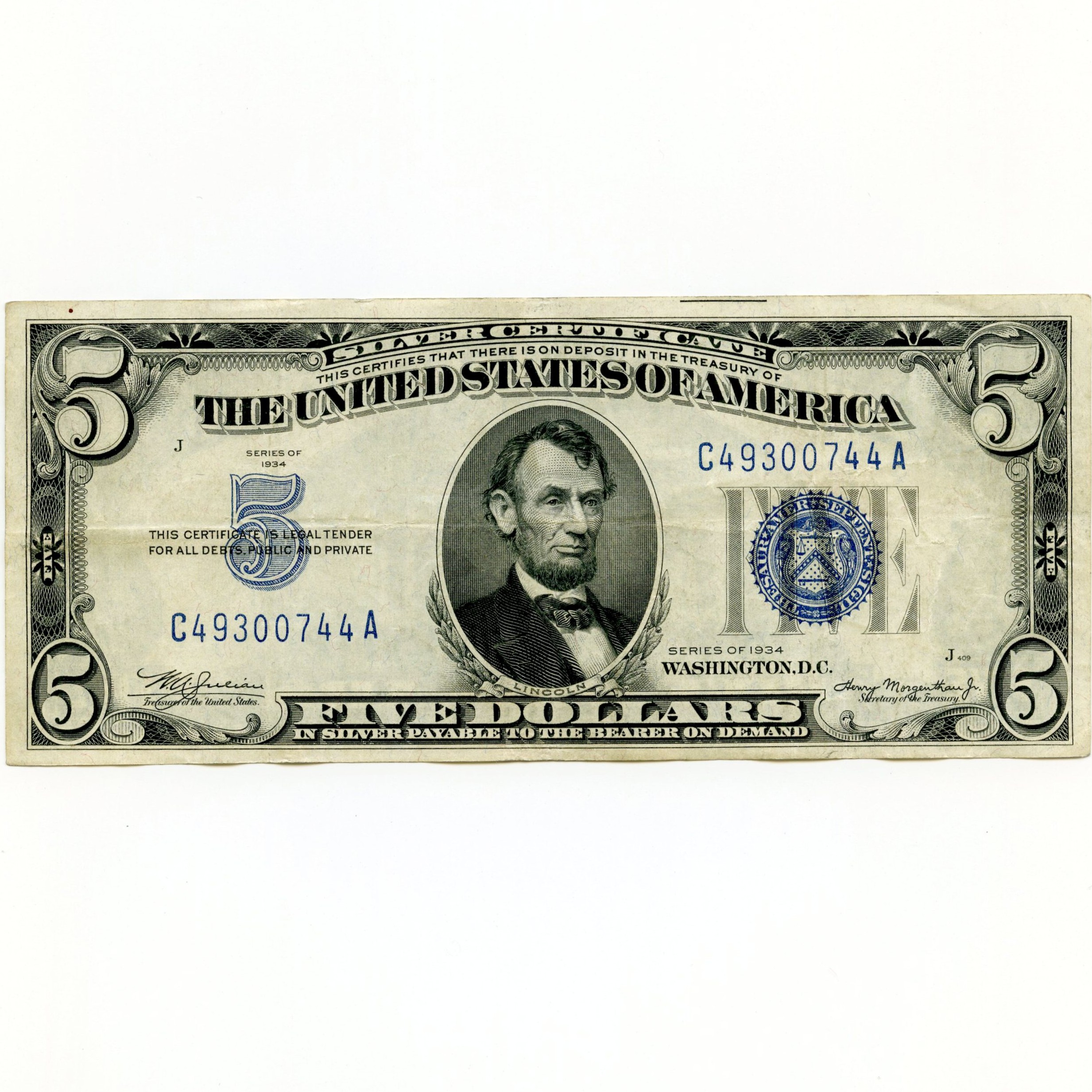 USA - 5 Dollars - C49300744 avers