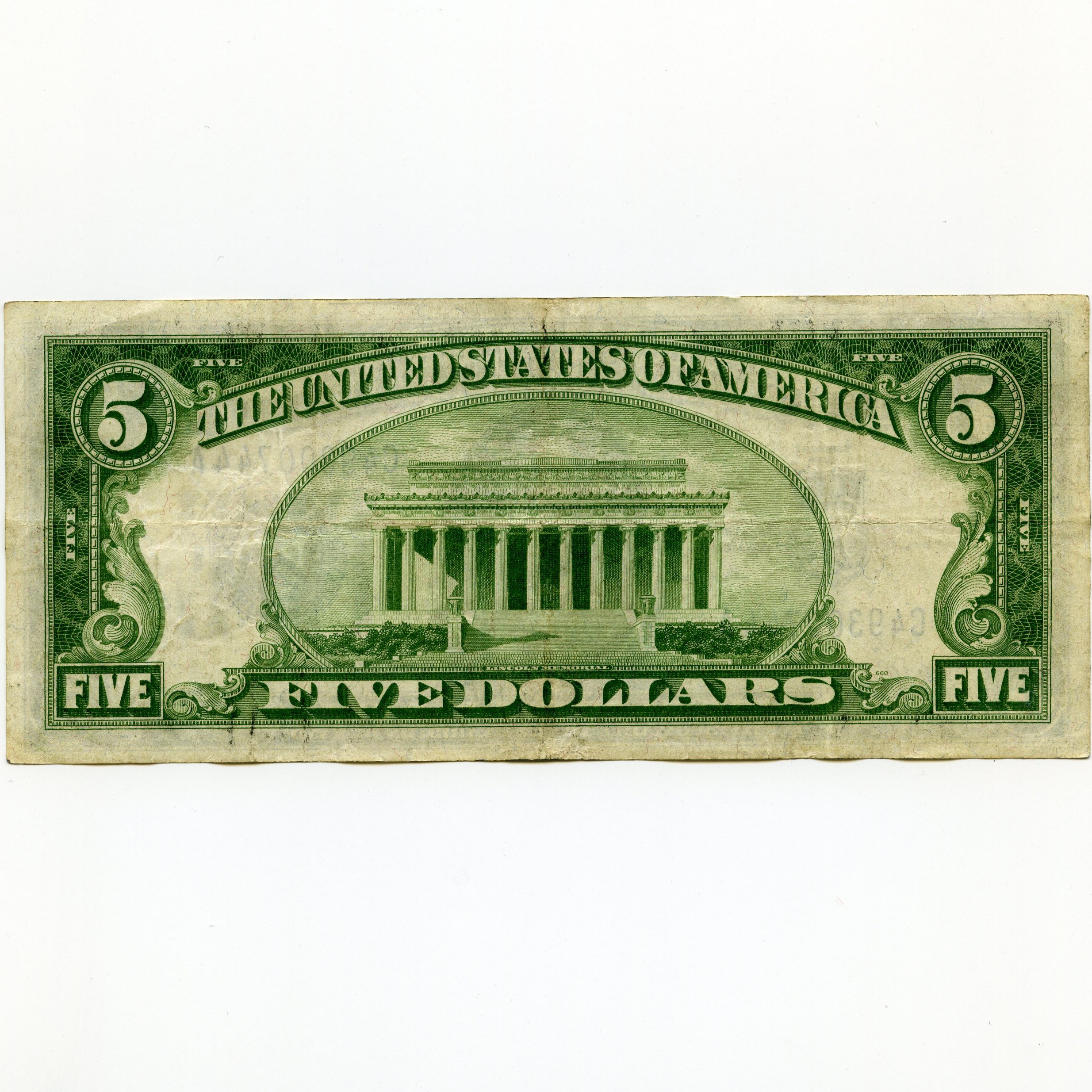 USA - 5 Dollars - C49300744 revers