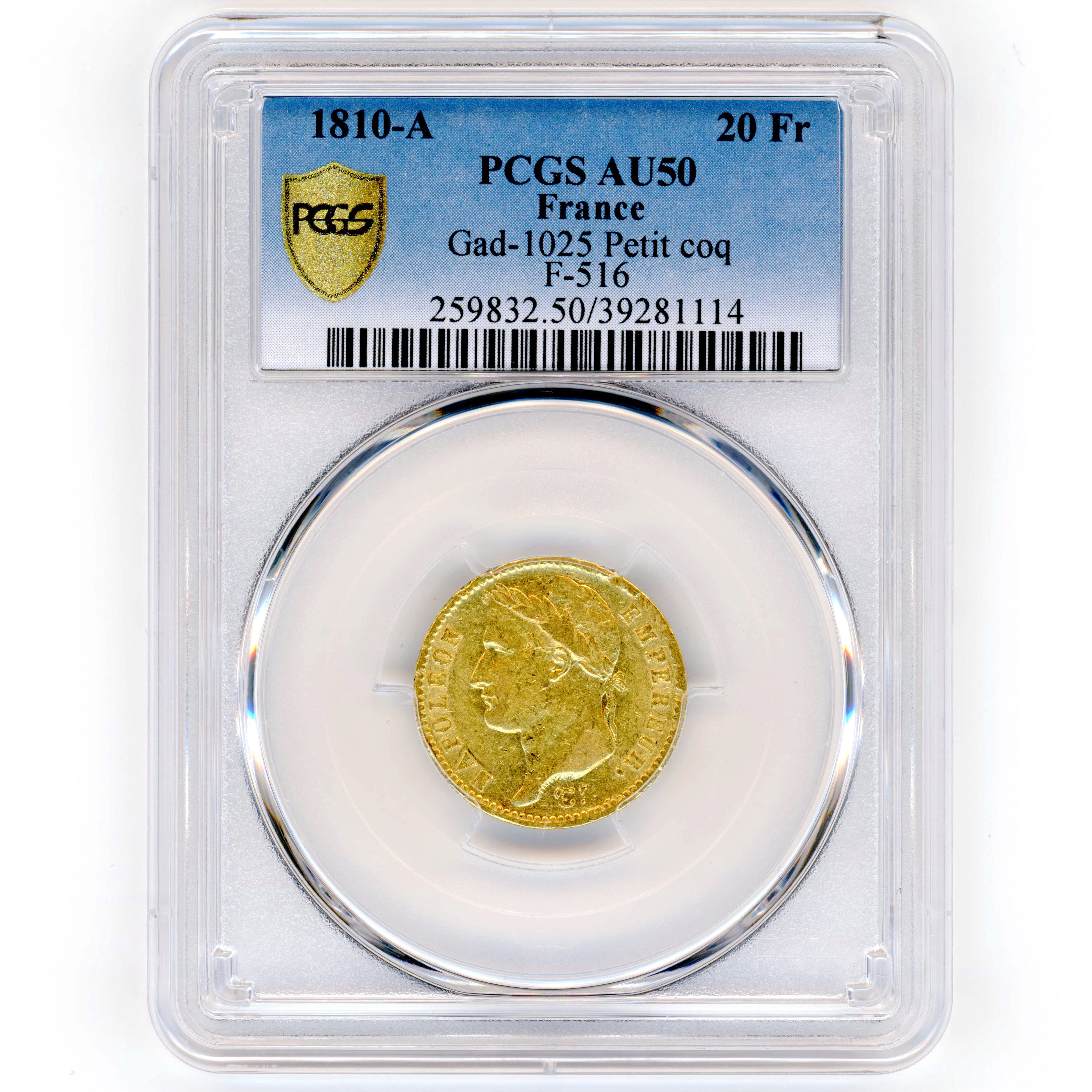 Napoléon Ier - 20 Francs - 1810 A avers Napoléon Ier - 20 Francs - 1810 A avers