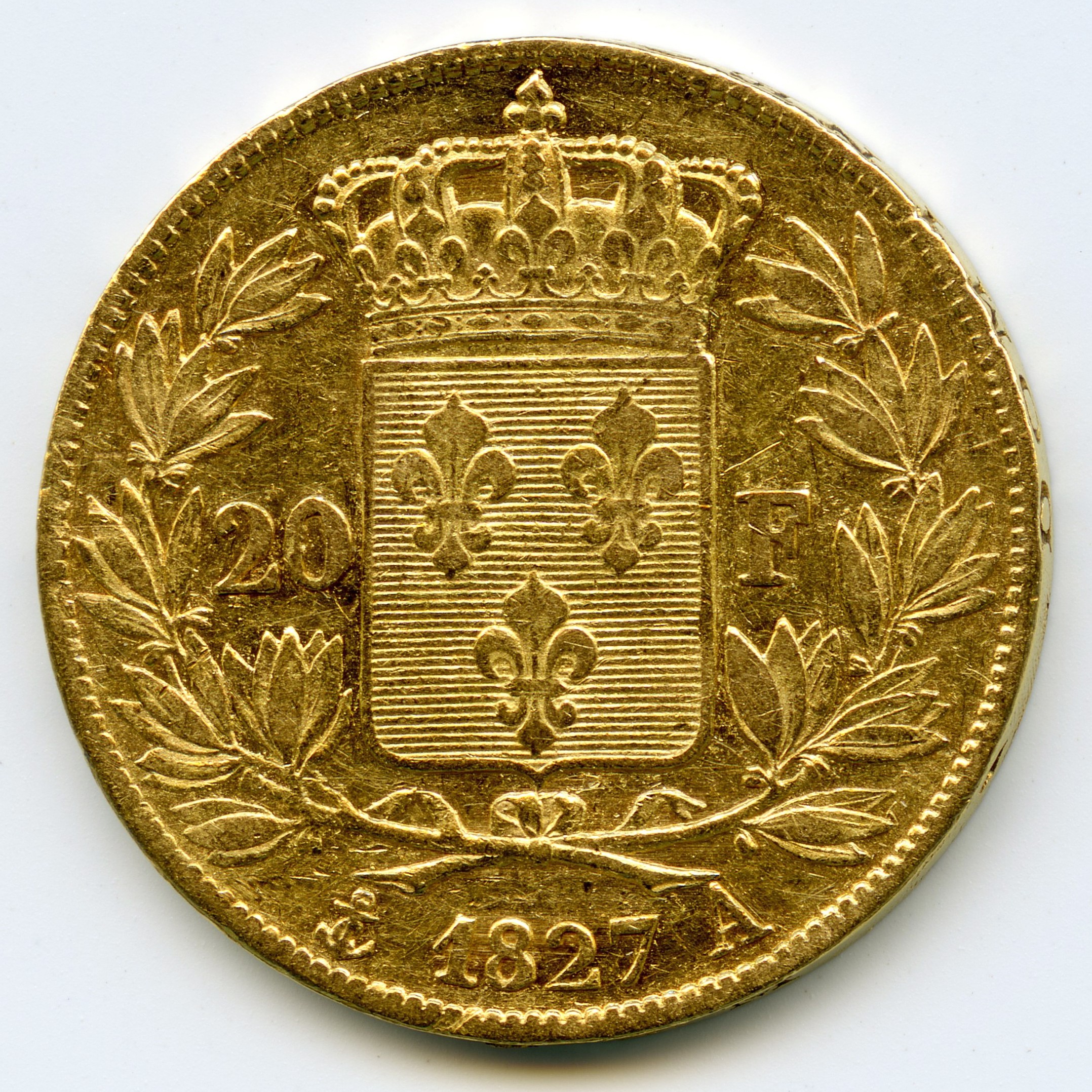 Charles X - 20 Francs - 1827 A revers
