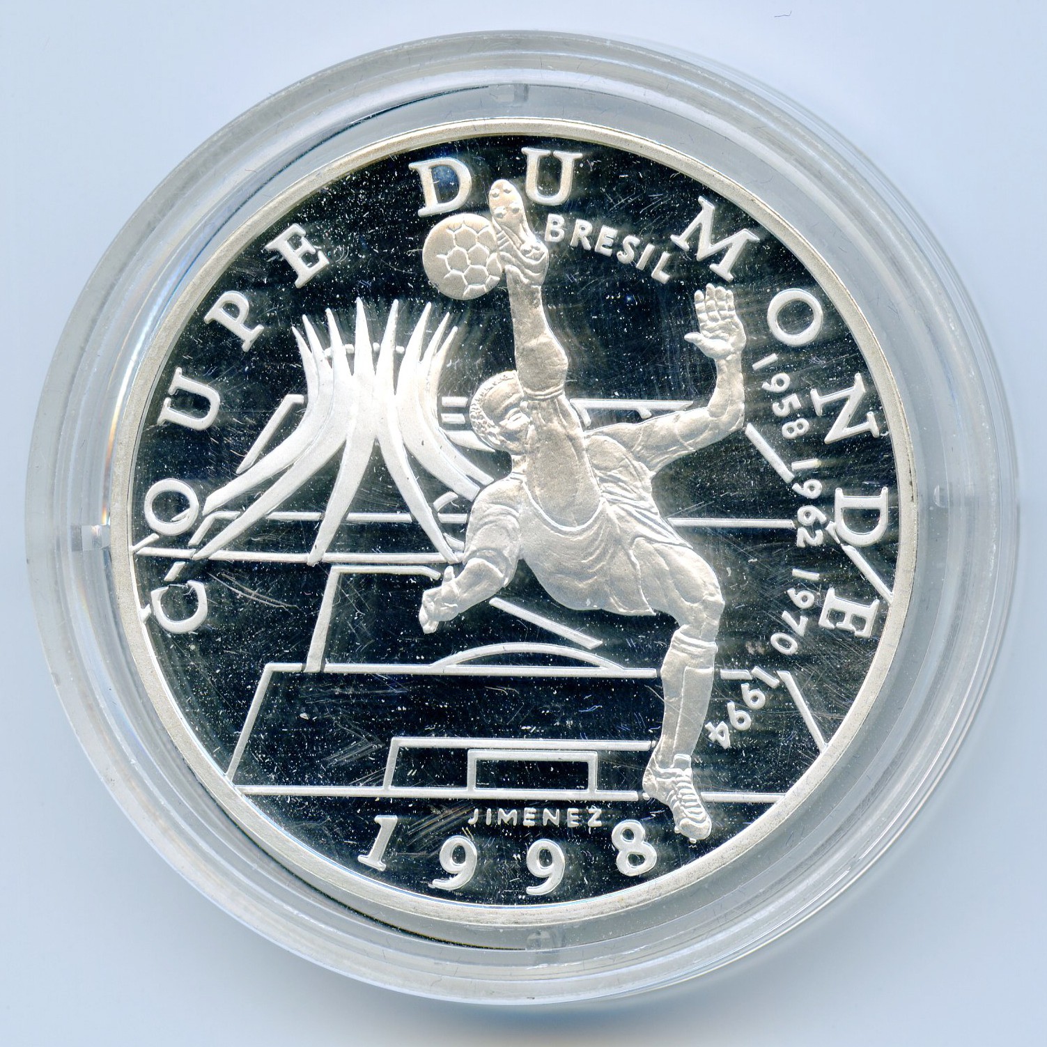 10 Francs - Coupe du Monde 1998 avers 10 Francs - Coupe du Monde 1998 avers