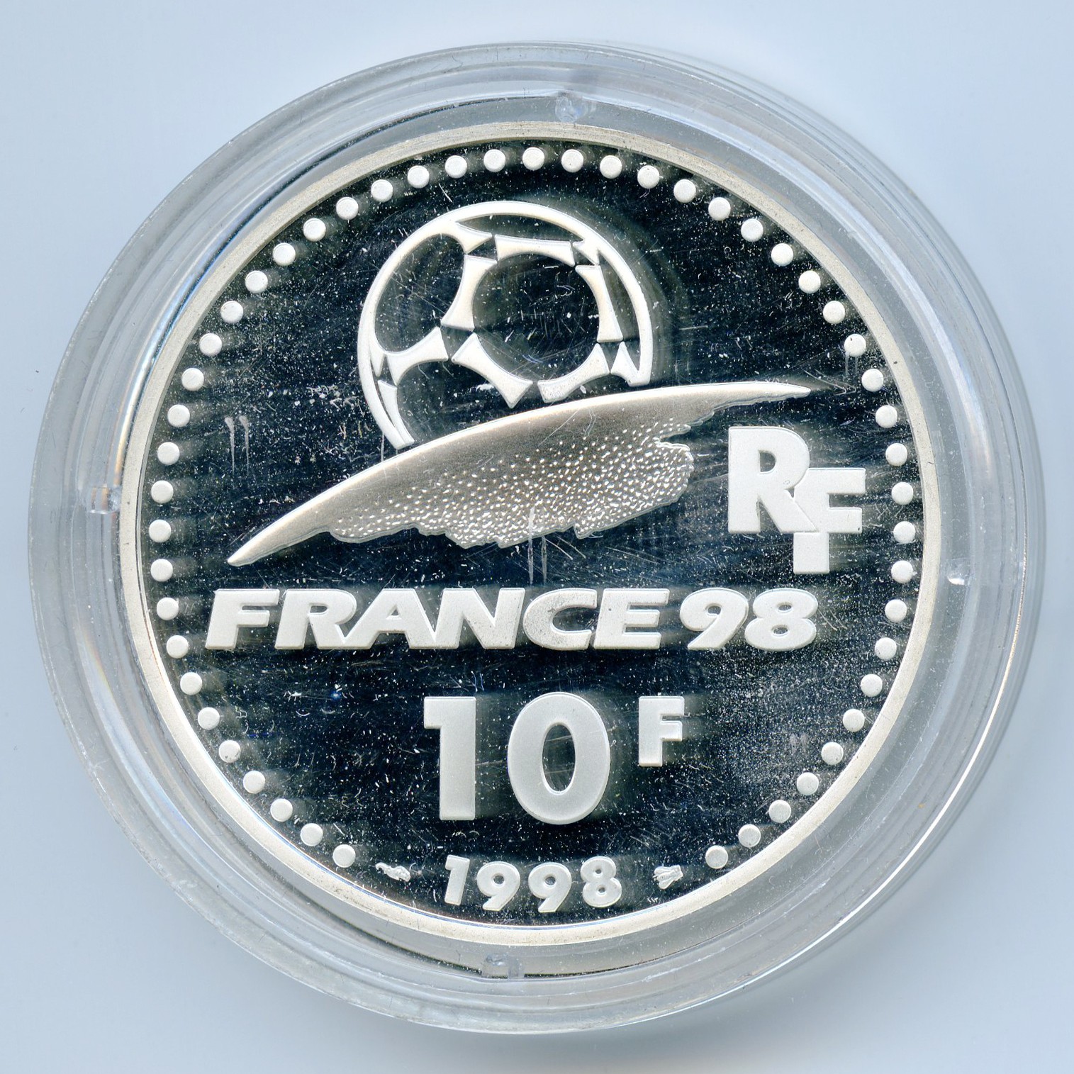 10 Francs - Coupe du Monde 1998 revers 10 Francs - Coupe du Monde 1998 revers