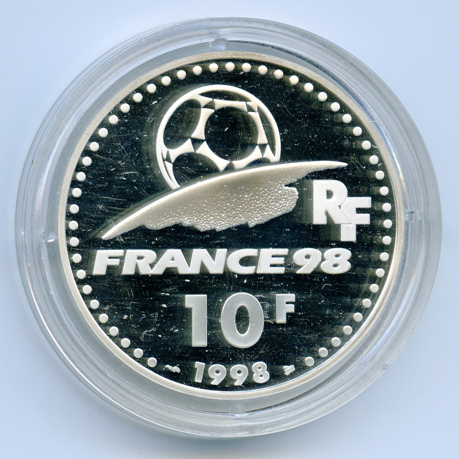10 Francs - Coupe du Monde 1998 revers