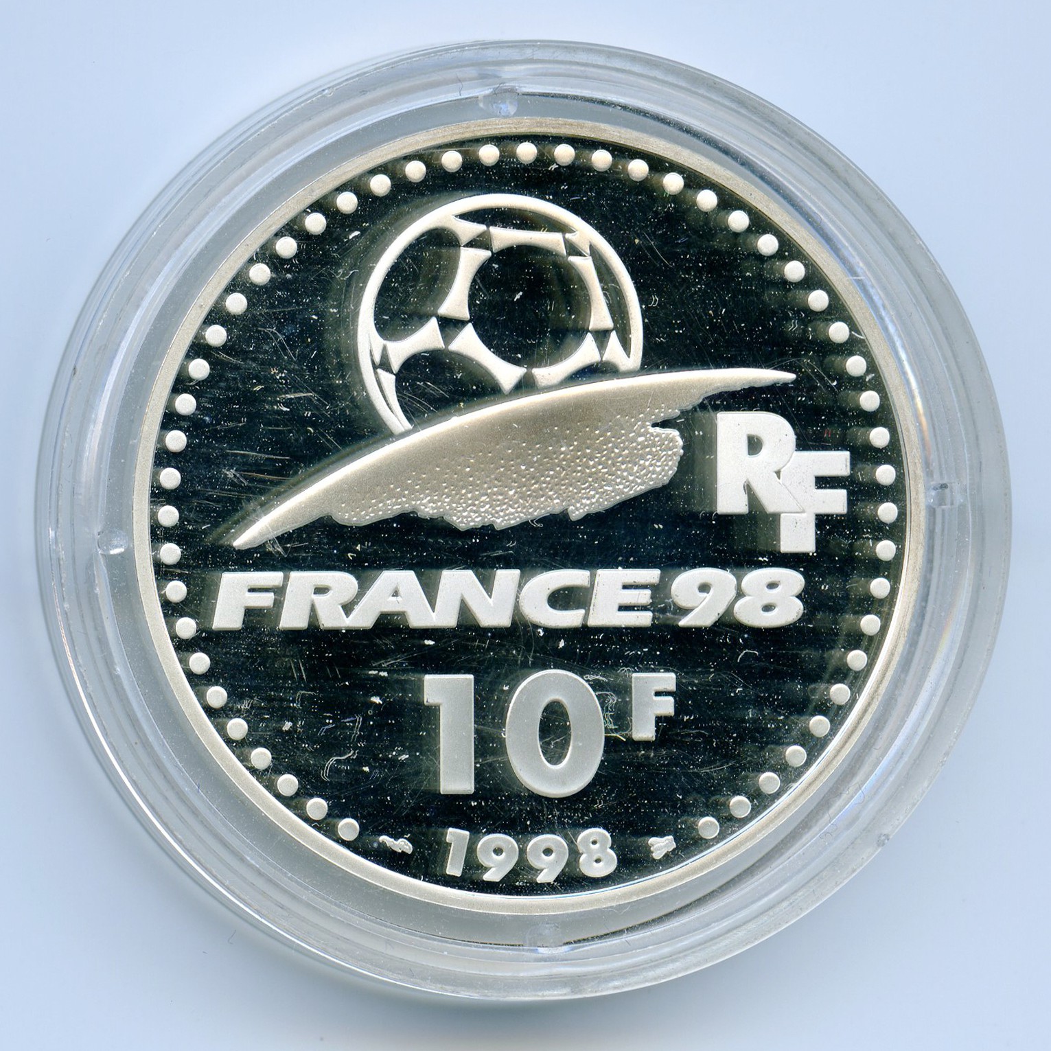 10 Francs - Coupe du Monde 1998 revers 10 Francs - Coupe du Monde 1998 revers