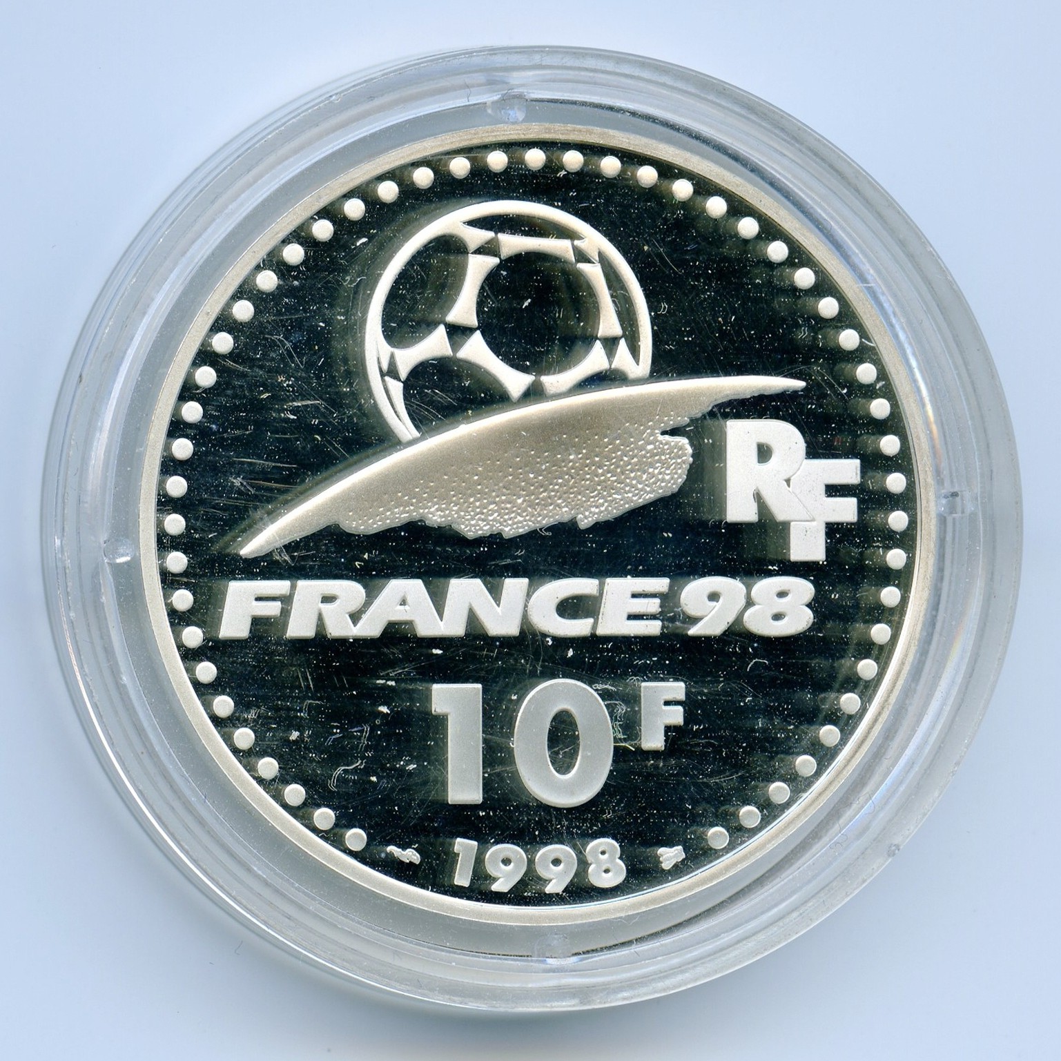 10 Francs - Coupe du Monde 1998 revers 10 Francs - Coupe du Monde 1998 revers