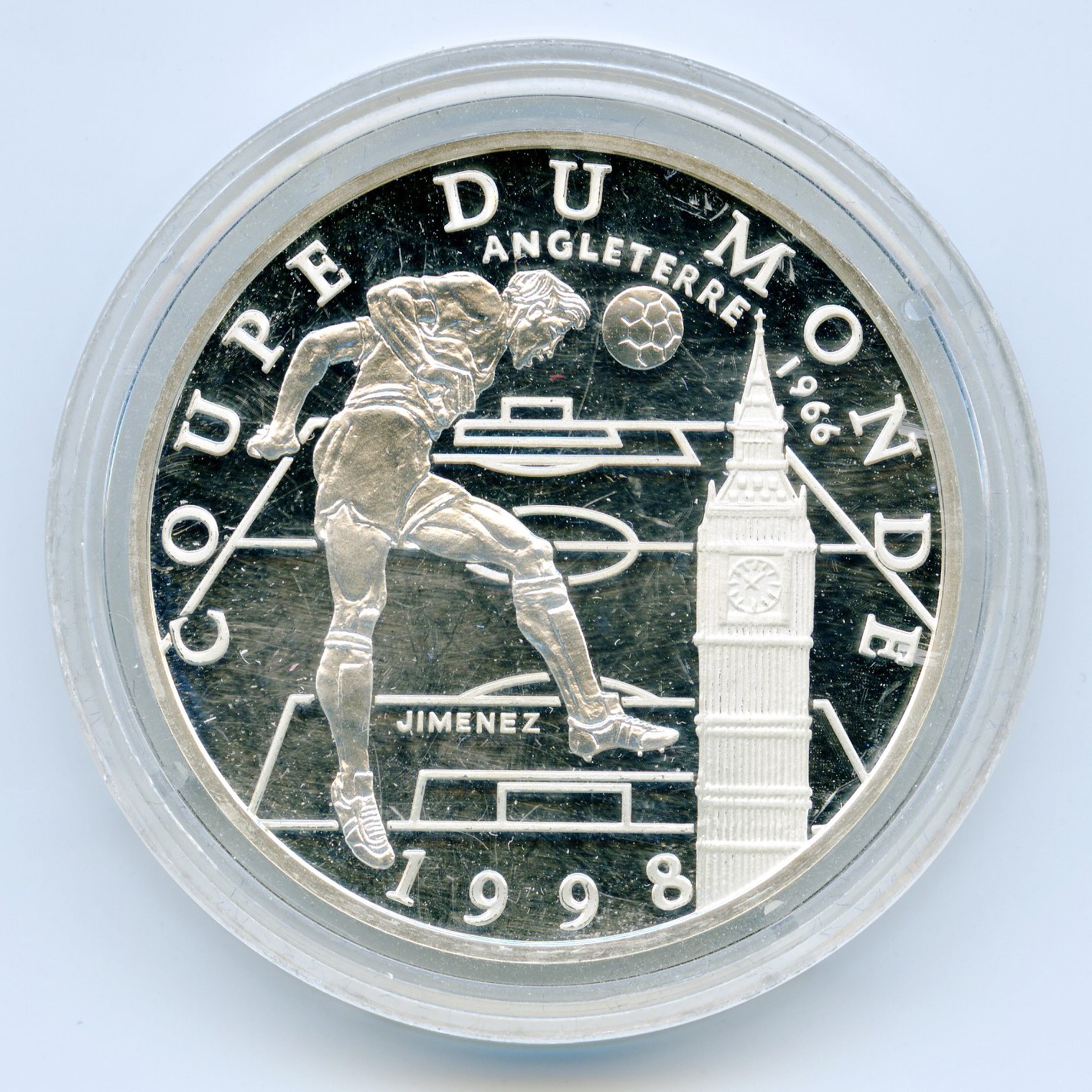 10 Francs - Coupe du Monde 1998 avers 10 Francs - Coupe du Monde 1998 avers