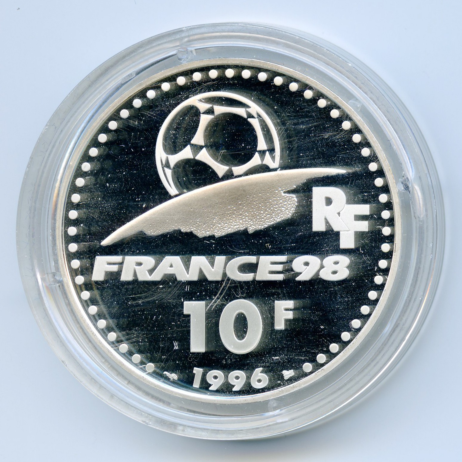 10 Francs - Coupe du Monde 1998 revers 10 Francs - Coupe du Monde 1998 revers