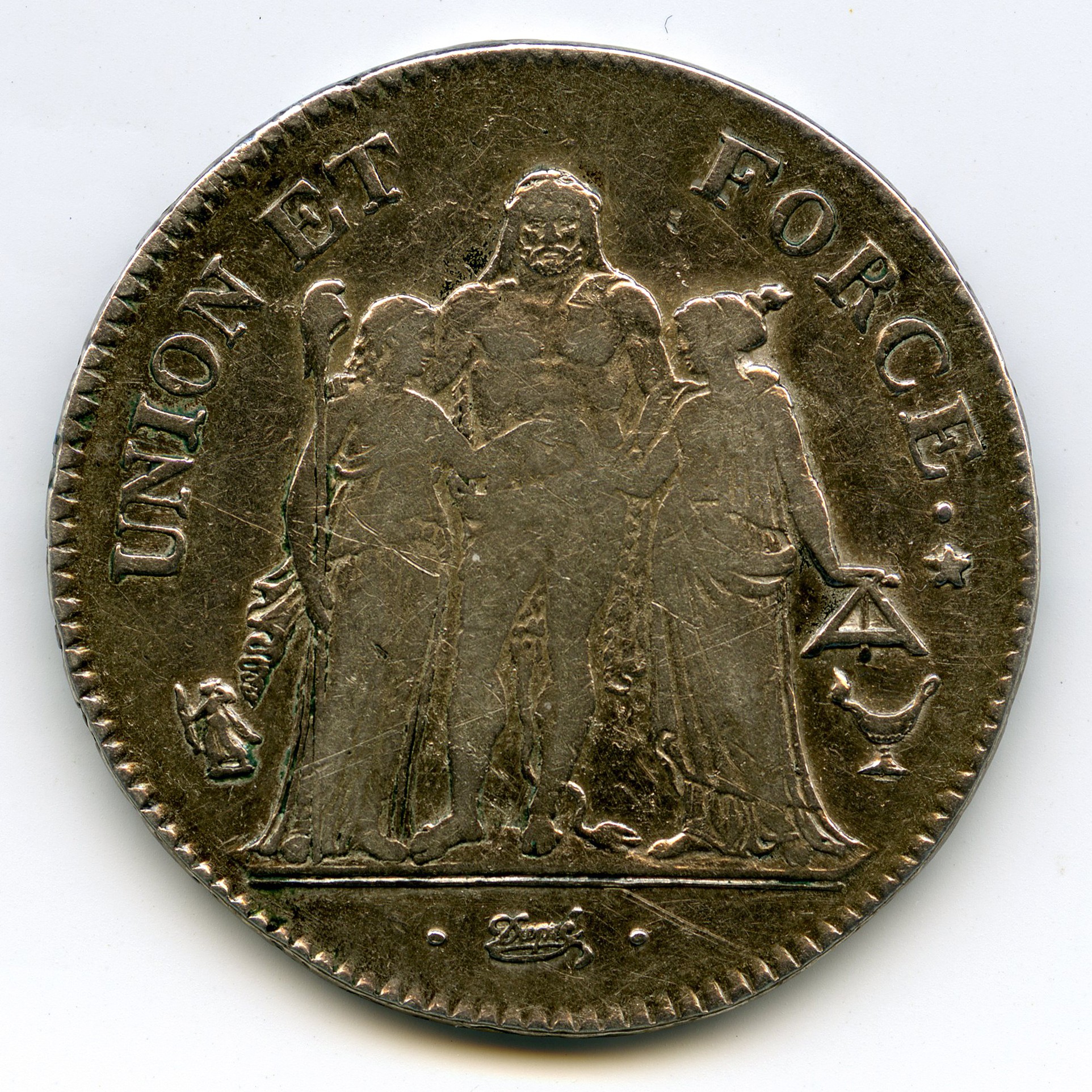 Le Directoire - 5 Francs - An 7 - K avers Le Directoire - 5 Francs - An 7 - K avers