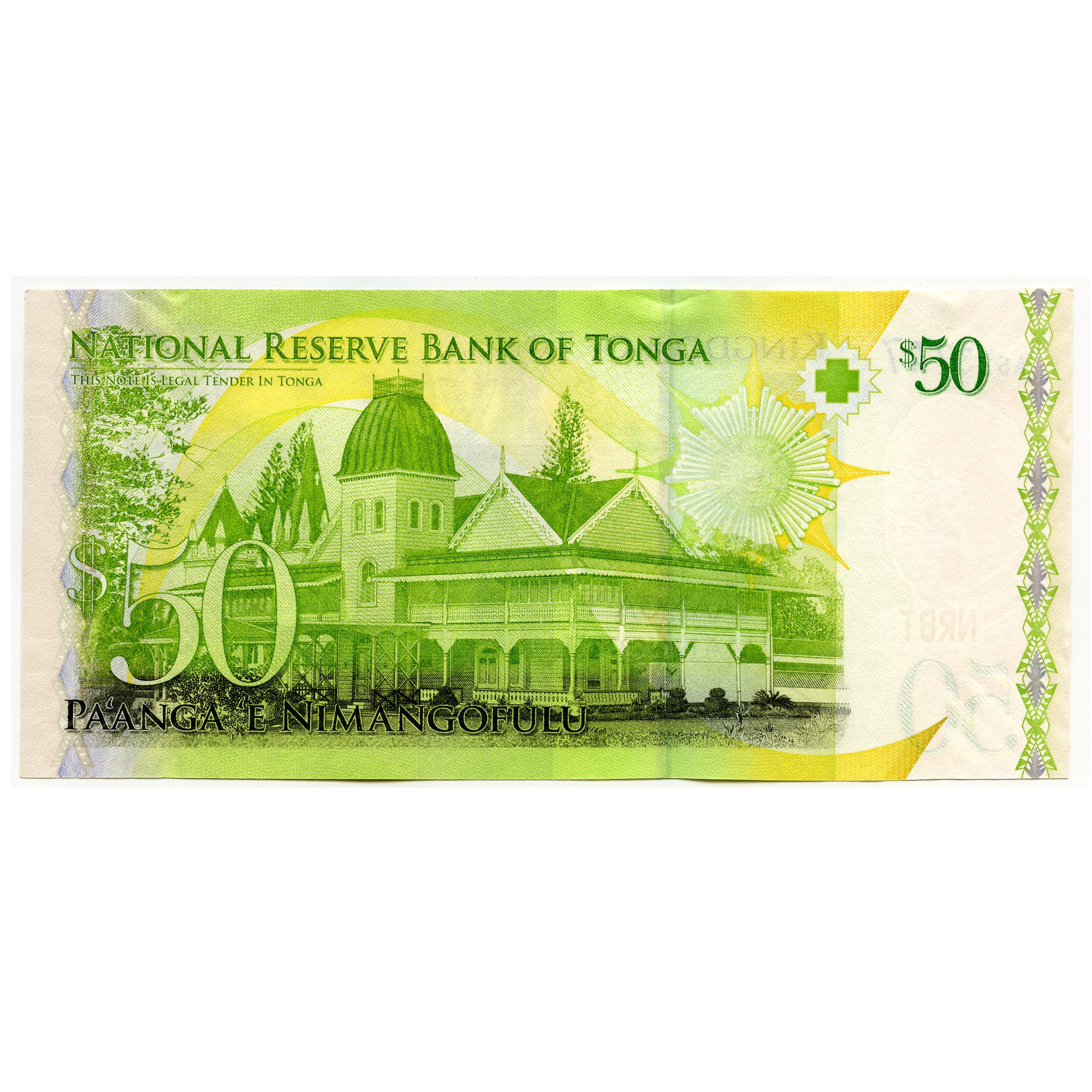 Tonga - 50 Pa'anga - A623747 revers Tonga - 50 Pa'anga - A623747 revers