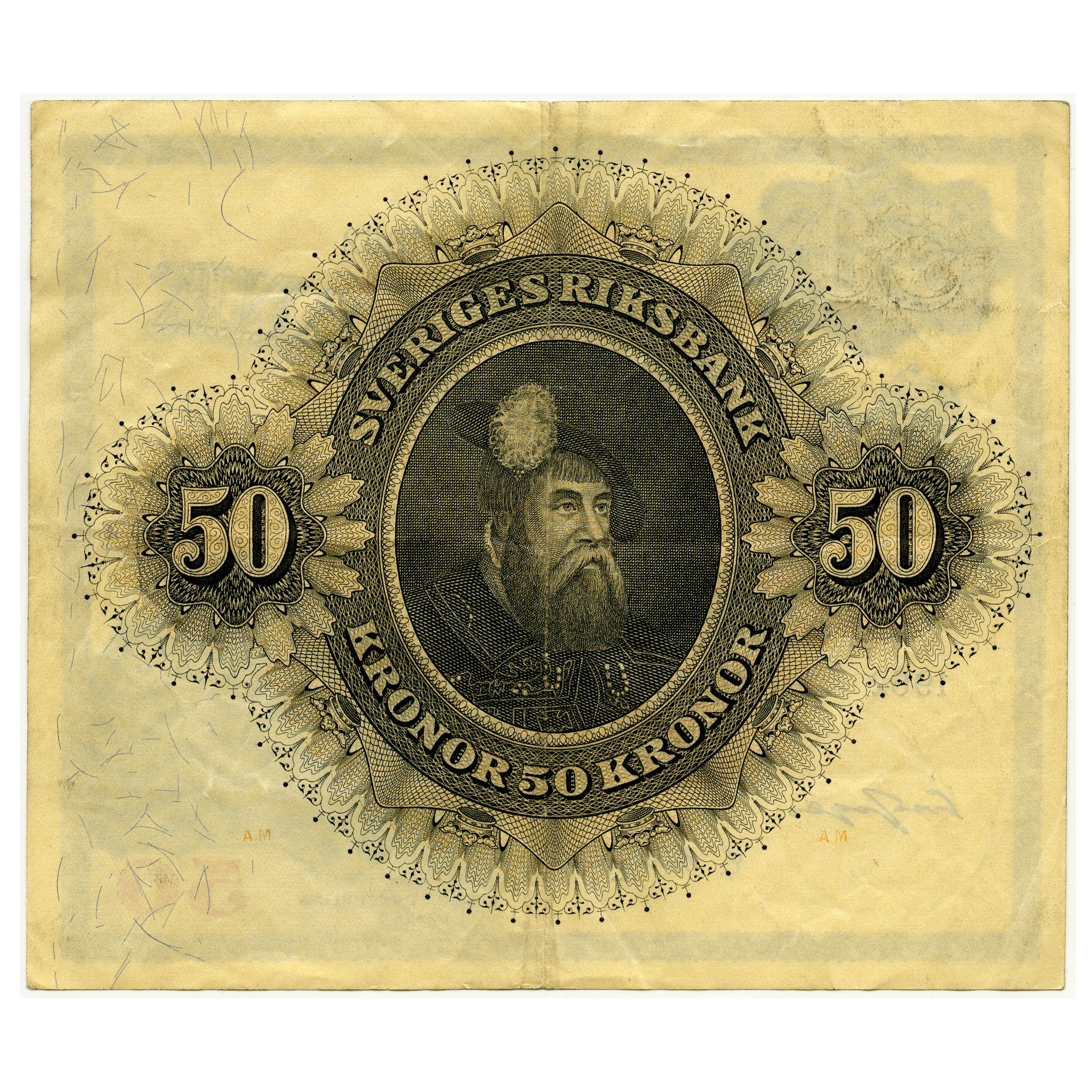 Suède - 50 Kronor - N332924 revers Suède - 50 Kronor - N332924 revers