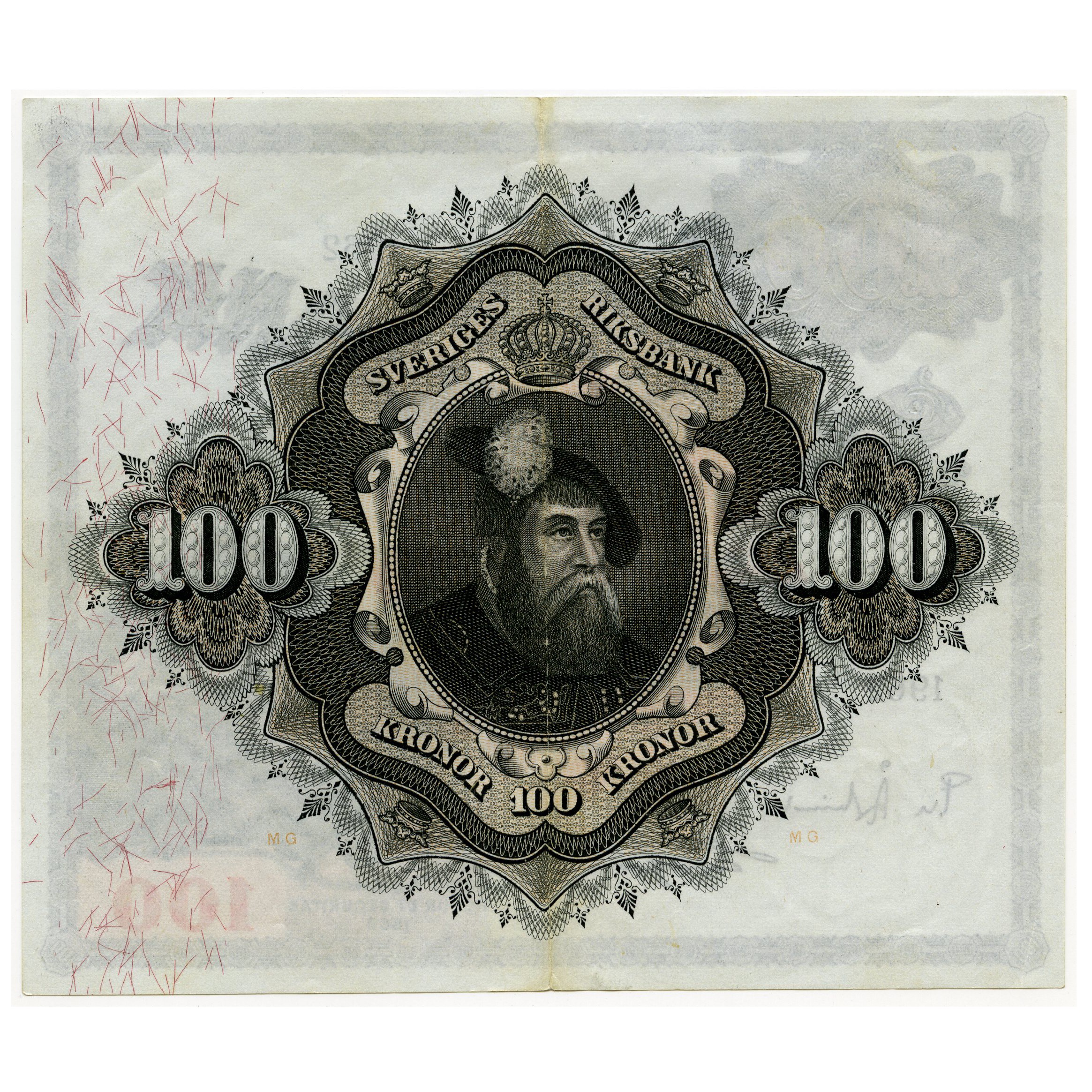 Suède - 100 Kronor - P447792 revers Suède - 100 Kronor - P447792 revers