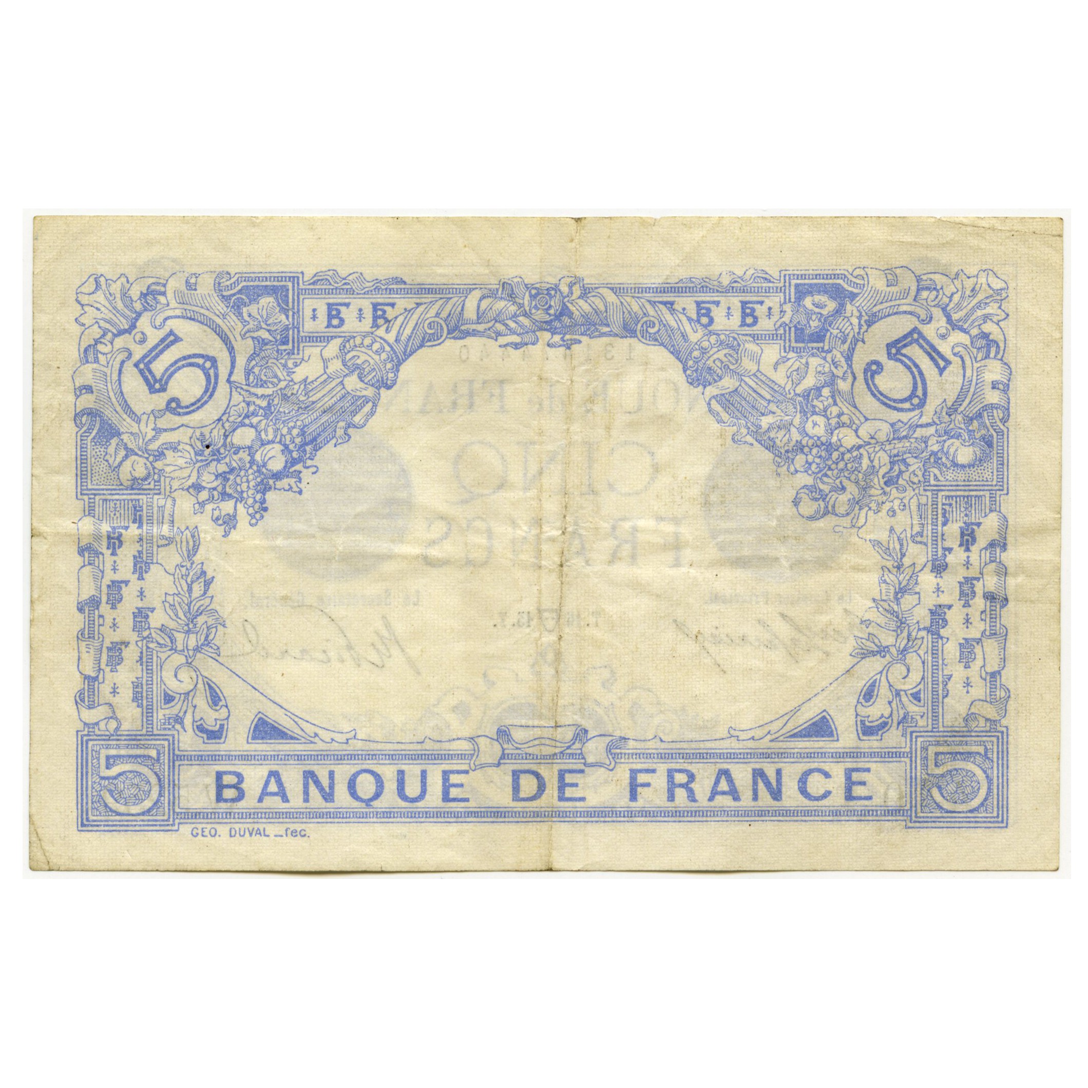 France - 5 Francs Bleu - W5259 revers