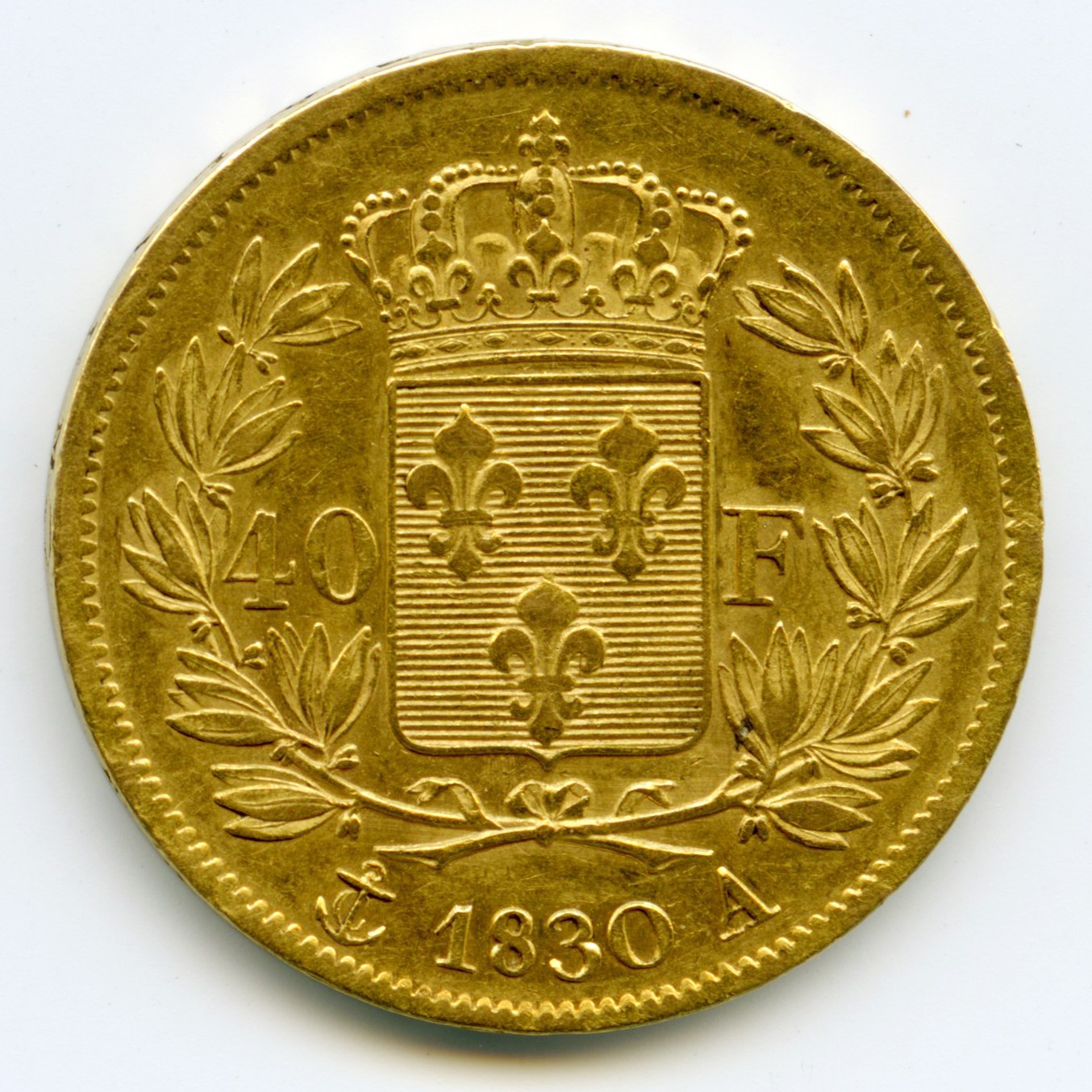 Charles X - 40 Francs - 1830 A revers Charles X - 40 Francs - 1830 A revers