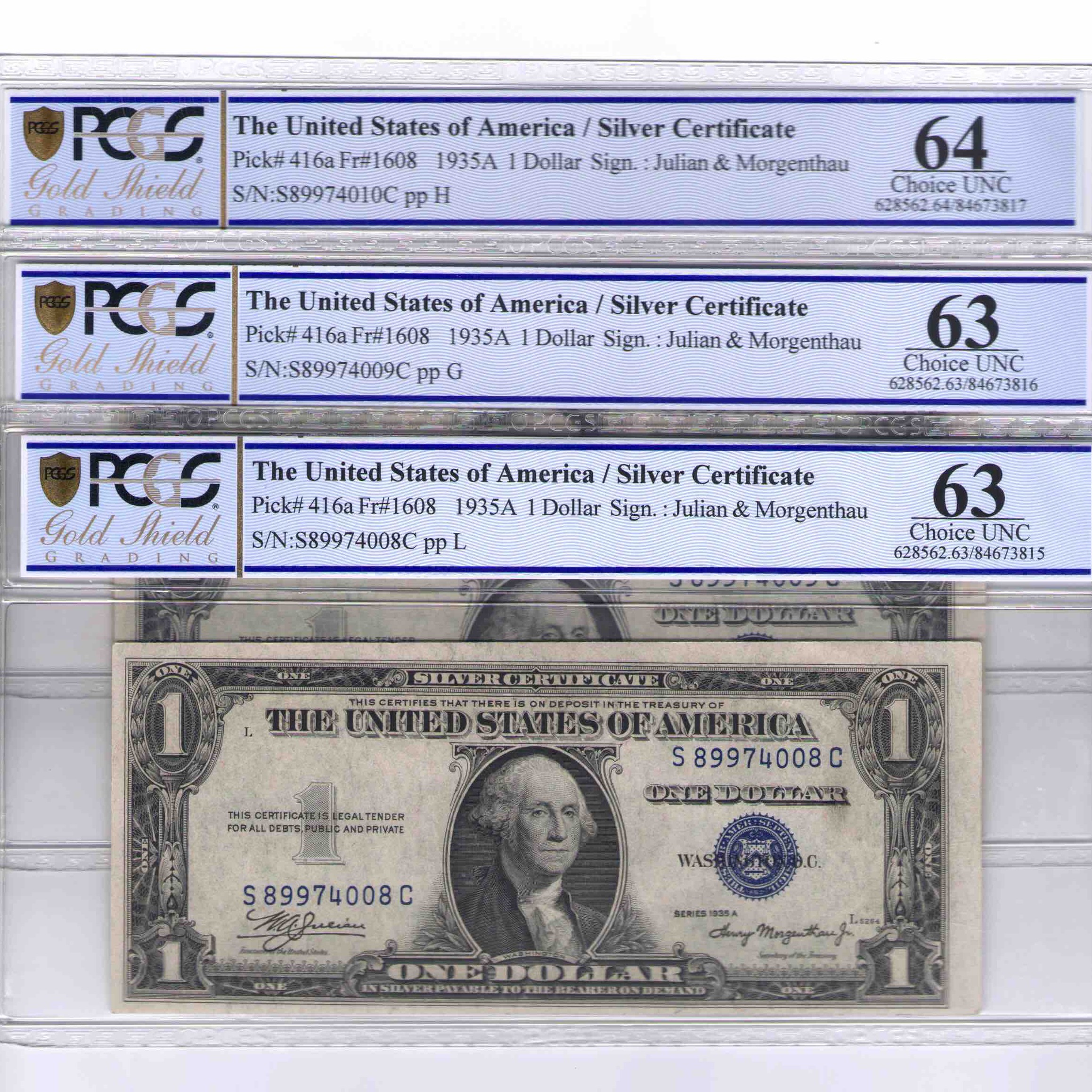 USA - 1 DOLLAR Silver certificate * avers USA - 1 DOLLAR Silver certificate * avers