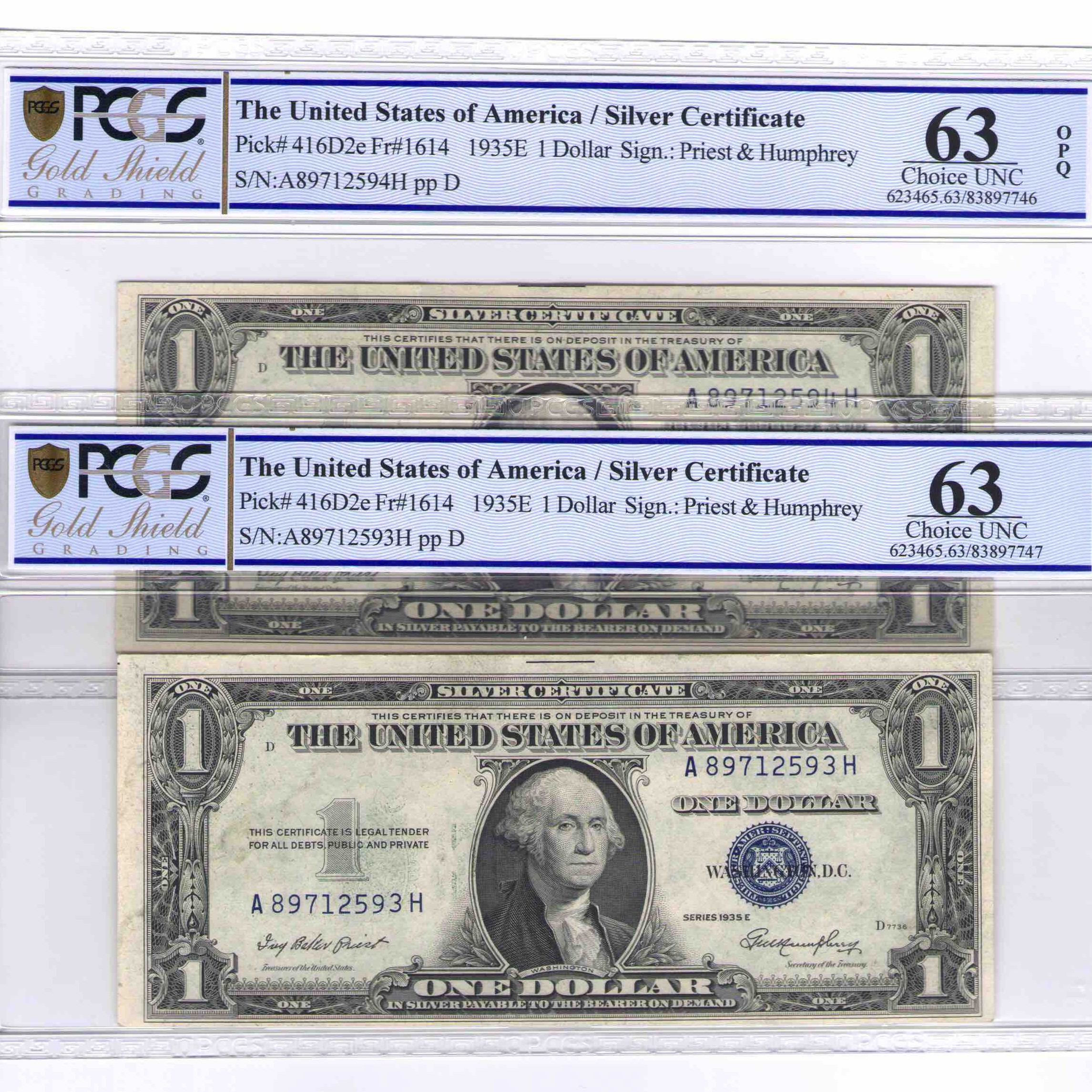 USA - 1 DOLLAR Silver certificate * avers