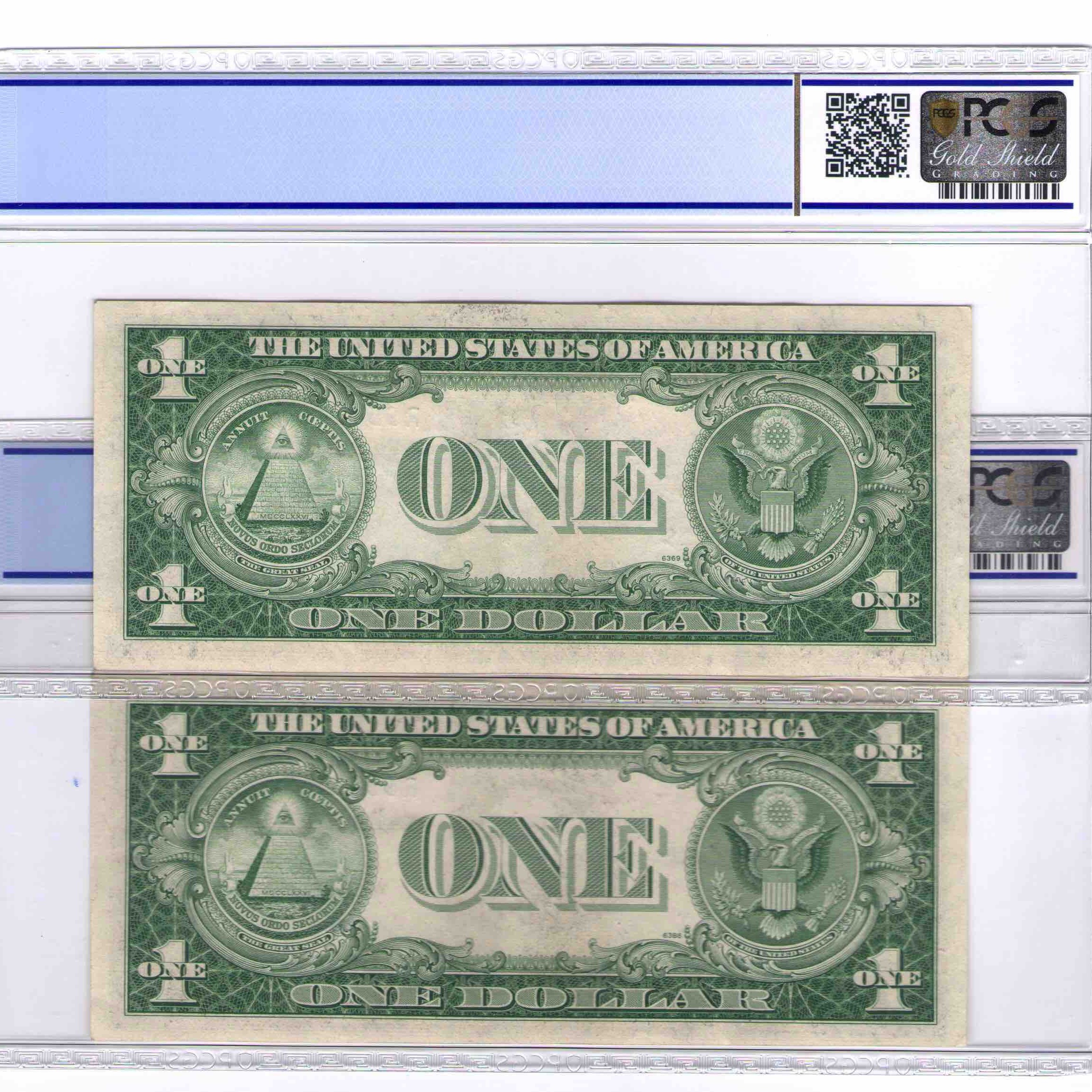 USA - 1 DOLLAR Silver certificate * revers