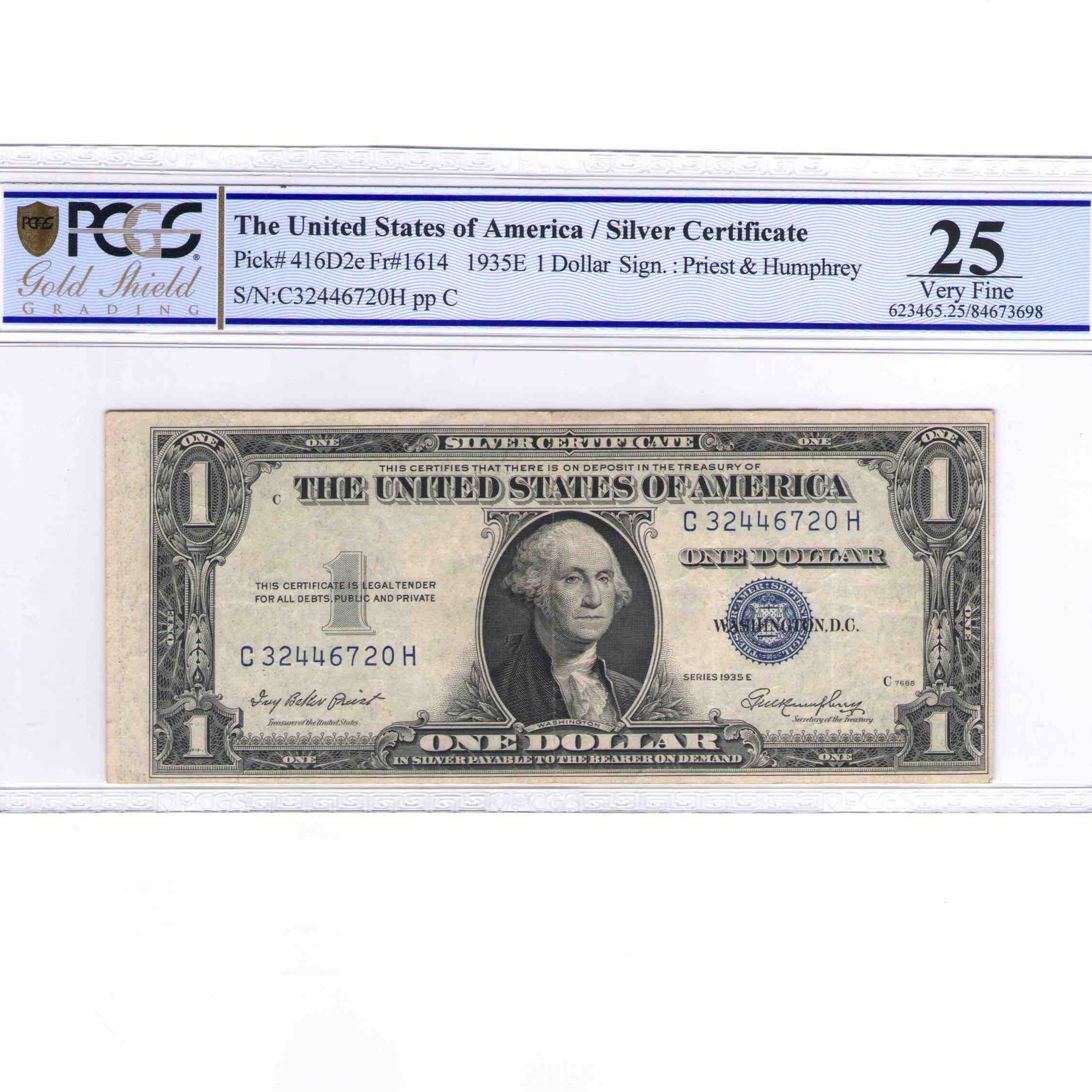 USA - 1 DOLLAR Silver certificate avers