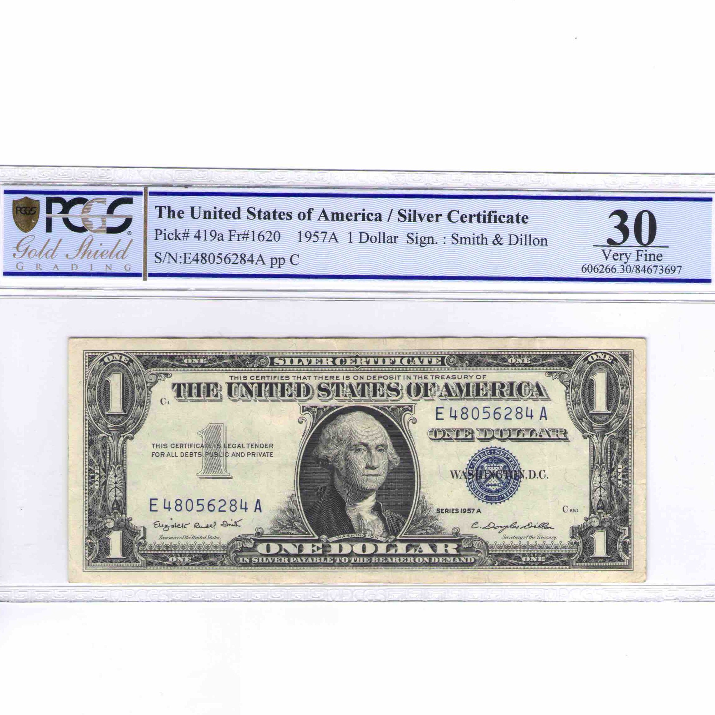USA - 1 DOLLAR Silver certificate avers