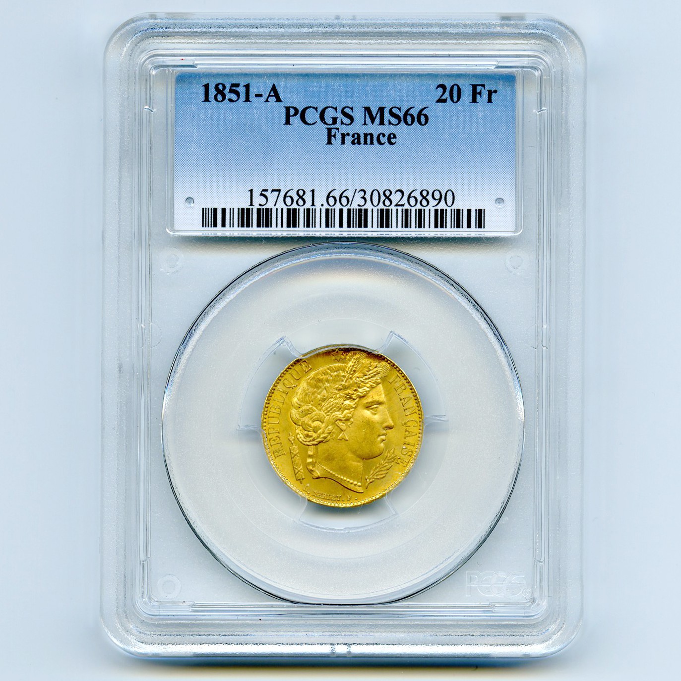 20 Francs - Cérès - 1851 A avers 20 Francs - Cérès - 1851 A avers