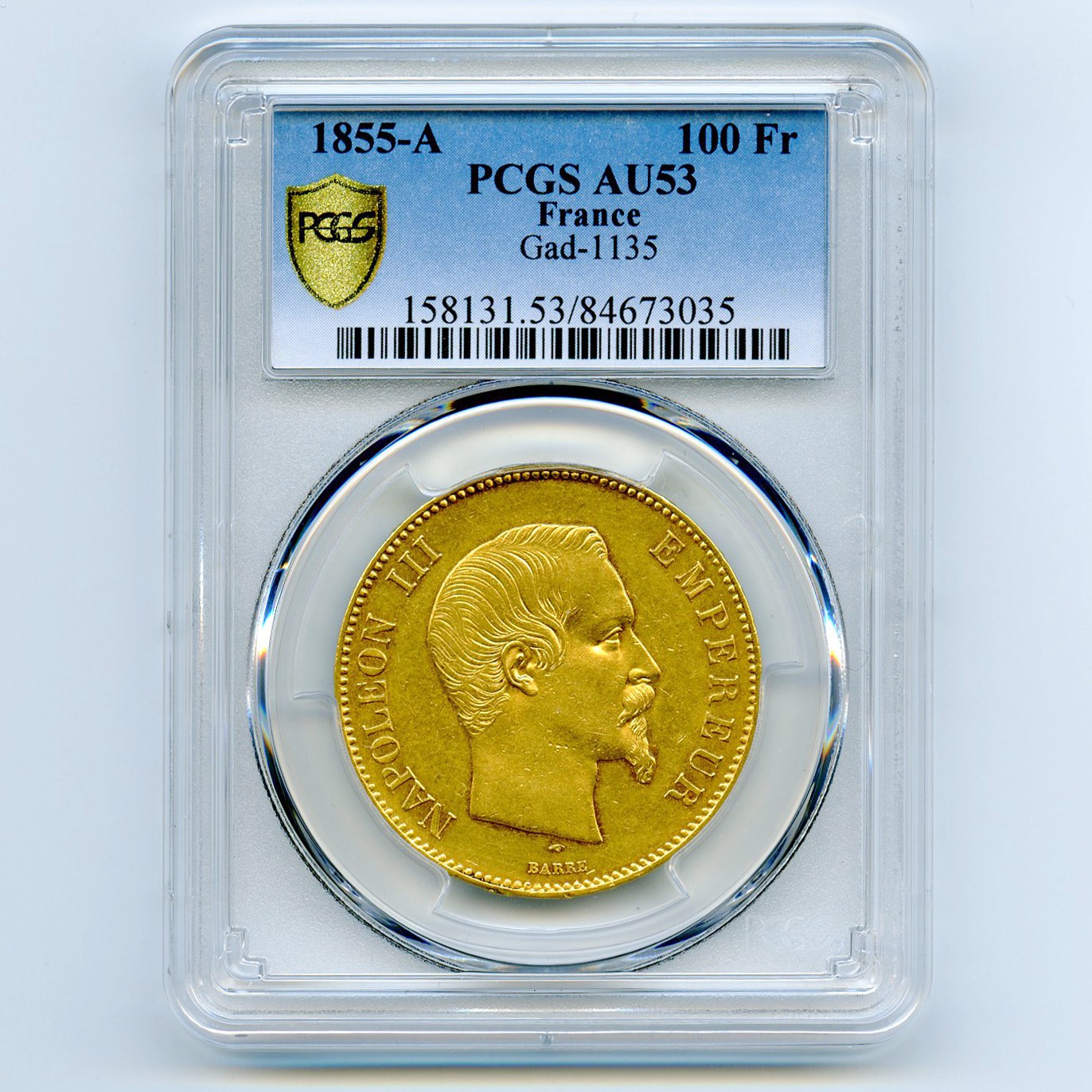 Napoléon III - 100 Francs - 1855 A avers