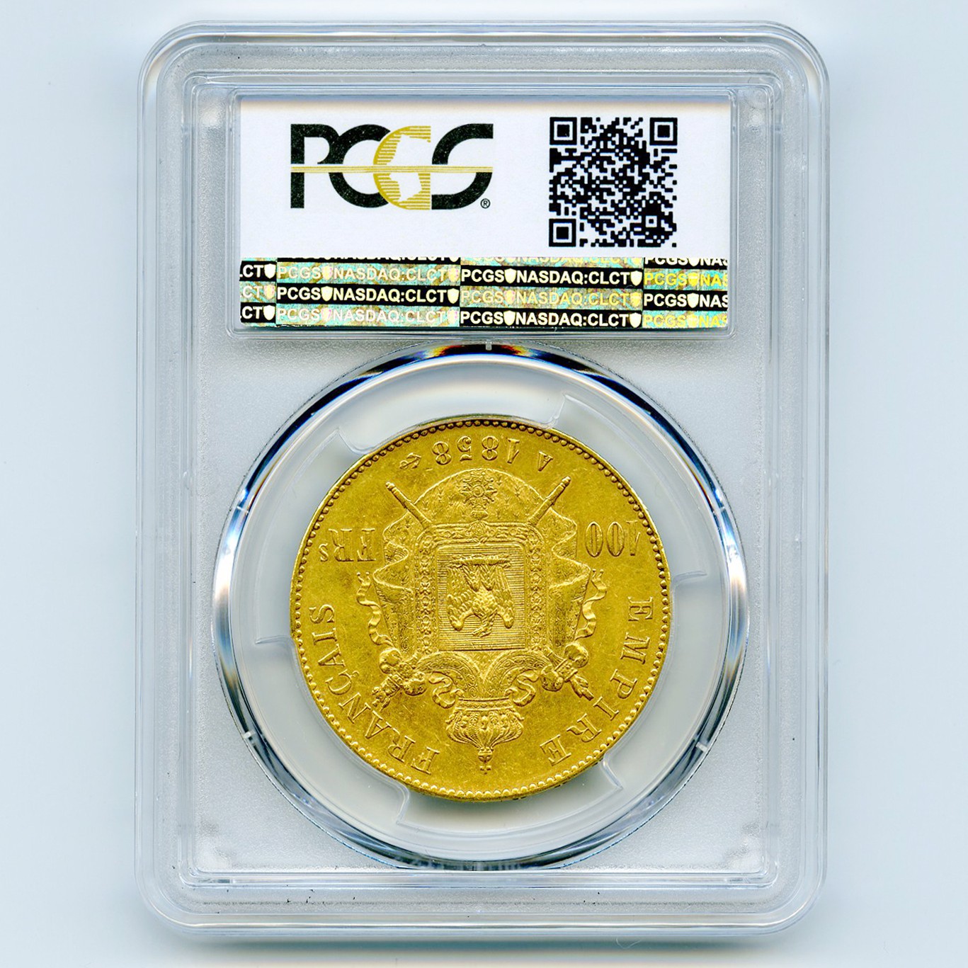 Napoléon III - 100 Francs - 1858 A revers Napoléon III - 100 Francs - 1858 A revers