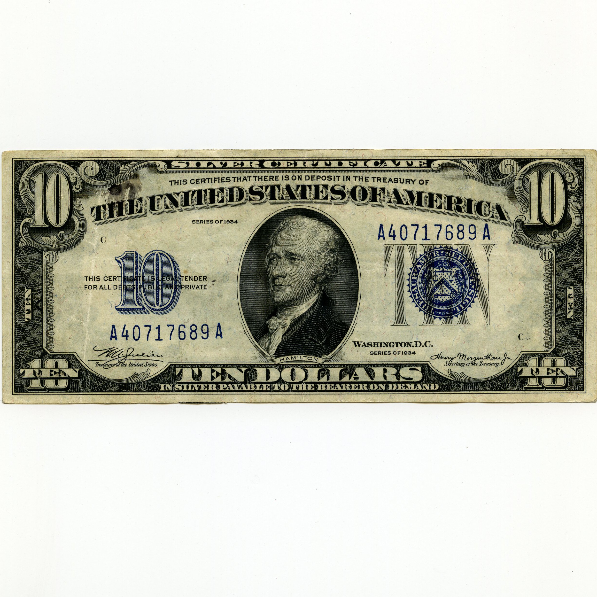USA - 10 Dollars - A40717689A avers USA - 10 Dollars - A40717689A avers