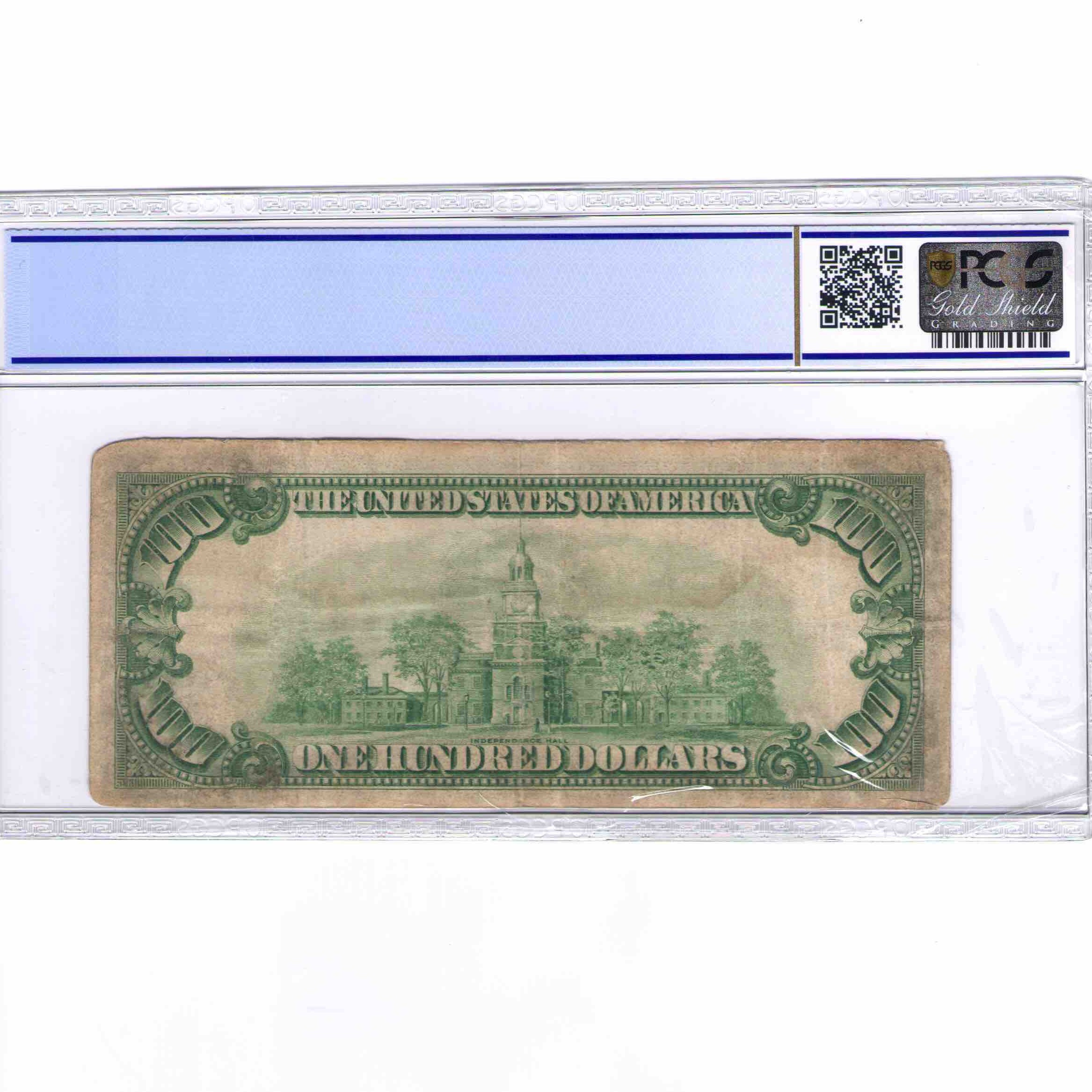 USA - 100 DOLLARS Gold certificate revers USA - 100 DOLLARS Gold certificate revers