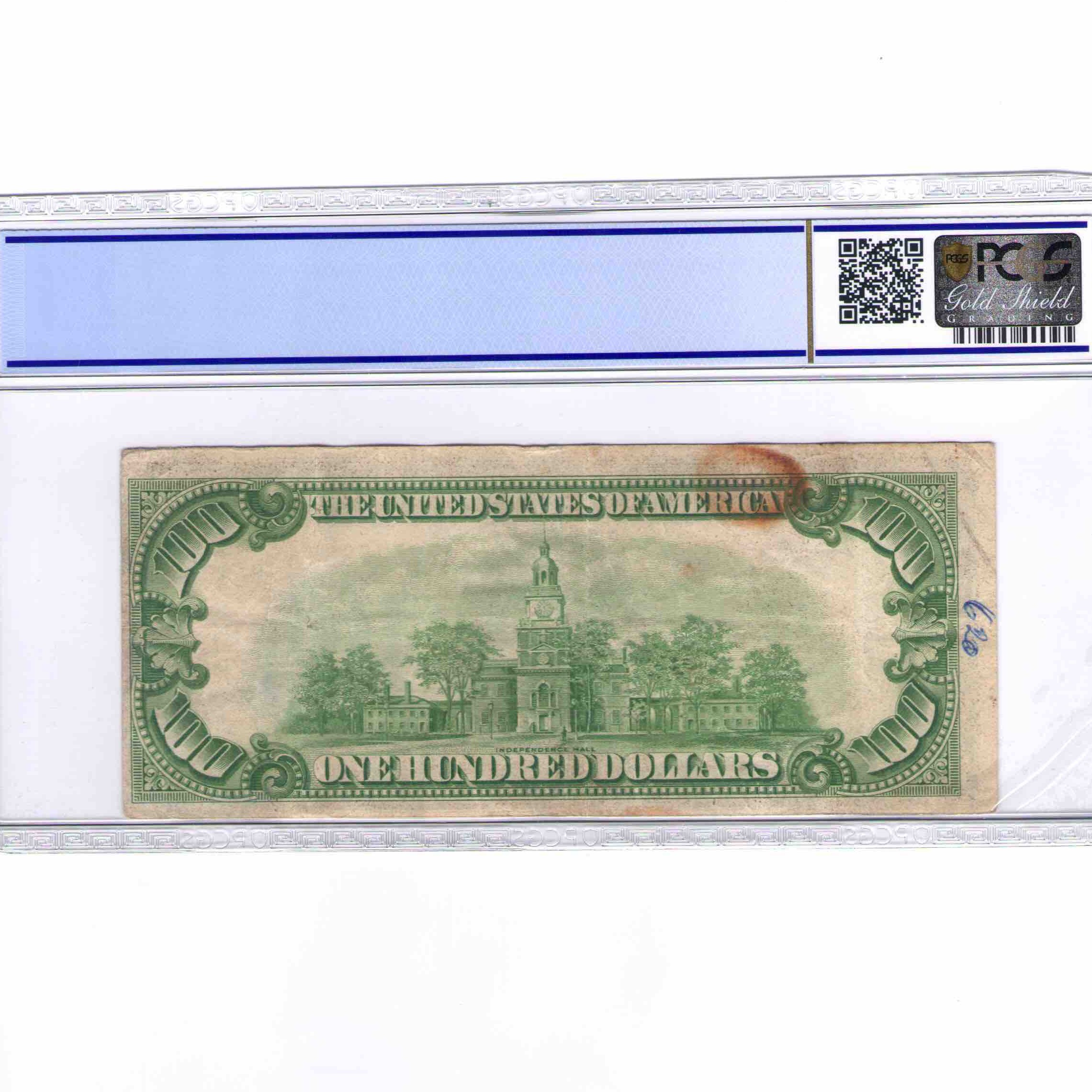 USA - 100 DOLLARS Gold certificate revers