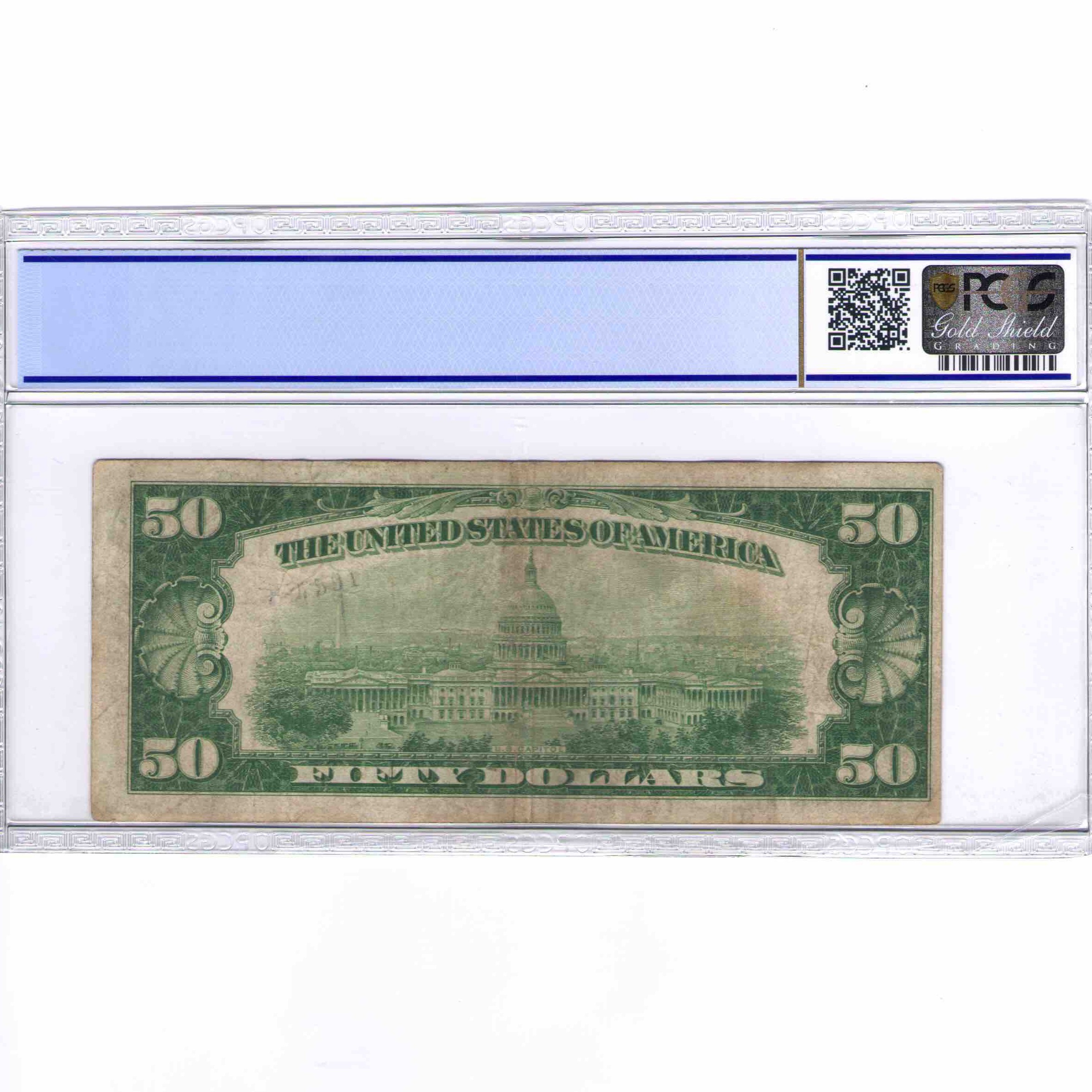 USA - 50 DOLLARS Gold CERTIFICATE revers