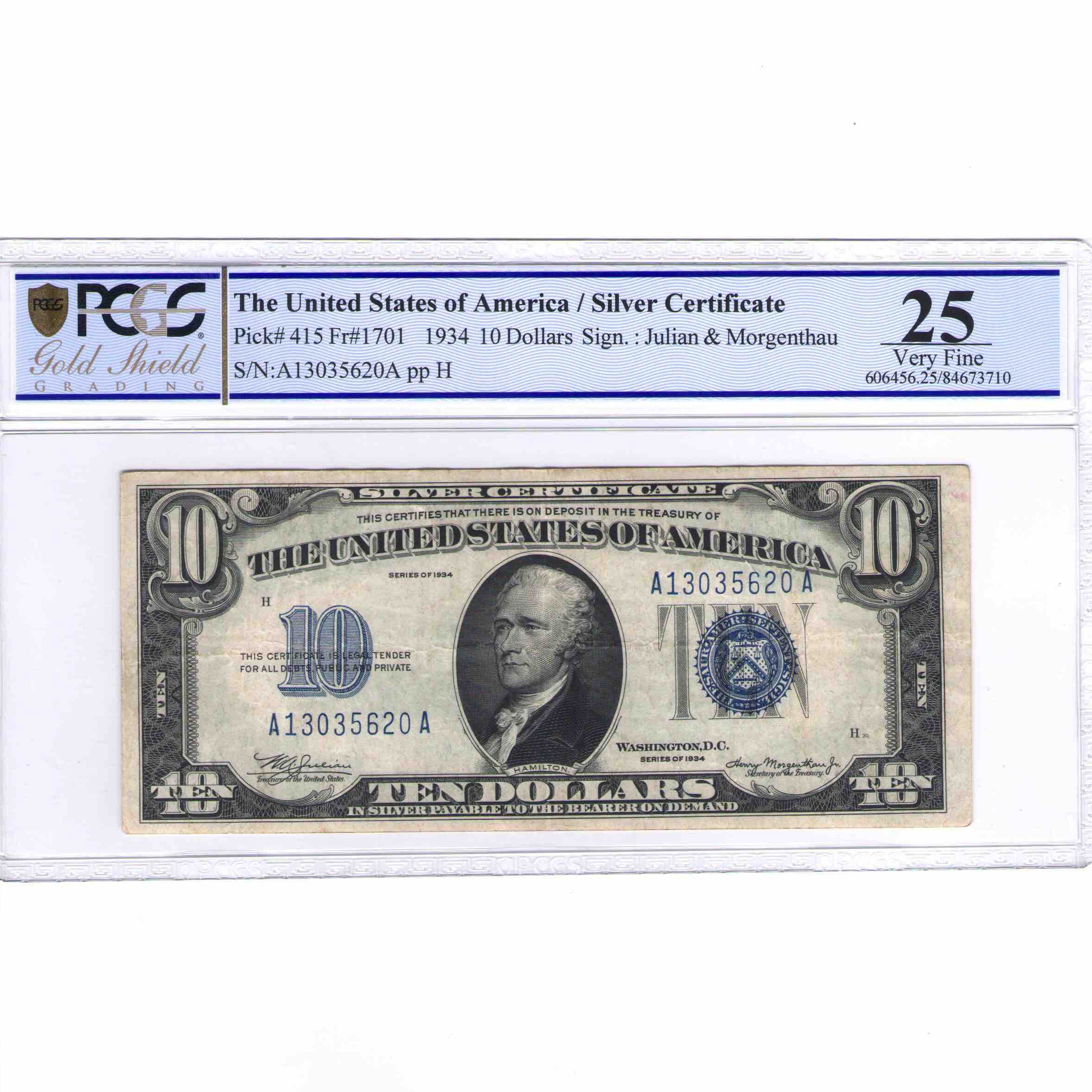 USA - 10 DOLLARS Silver Certificate avers USA - 10 DOLLARS Silver Certificate avers