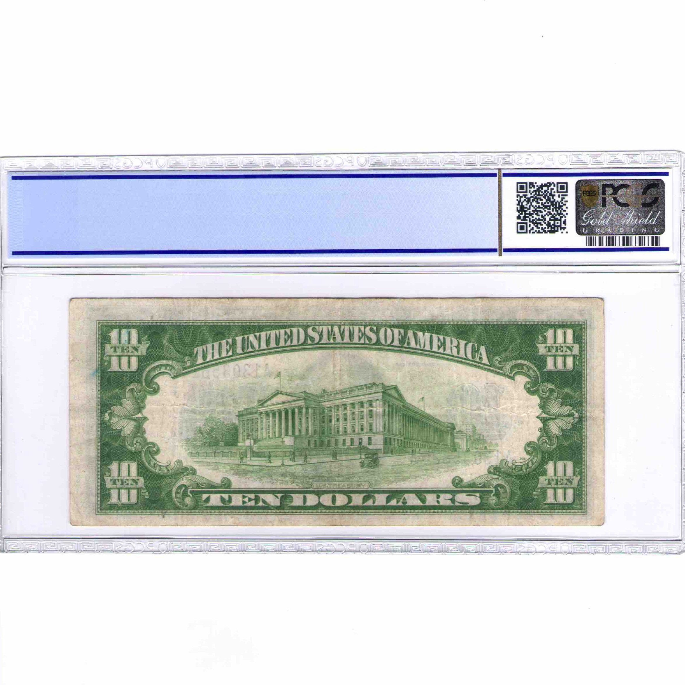 USA - 10 DOLLARS Silver Certificate revers USA - 10 DOLLARS Silver Certificate revers