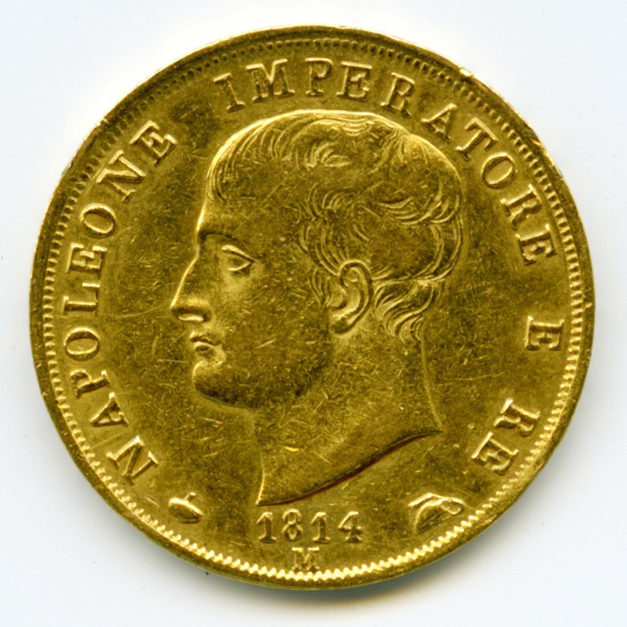 Italie - 40 Lire - 1814 M avers