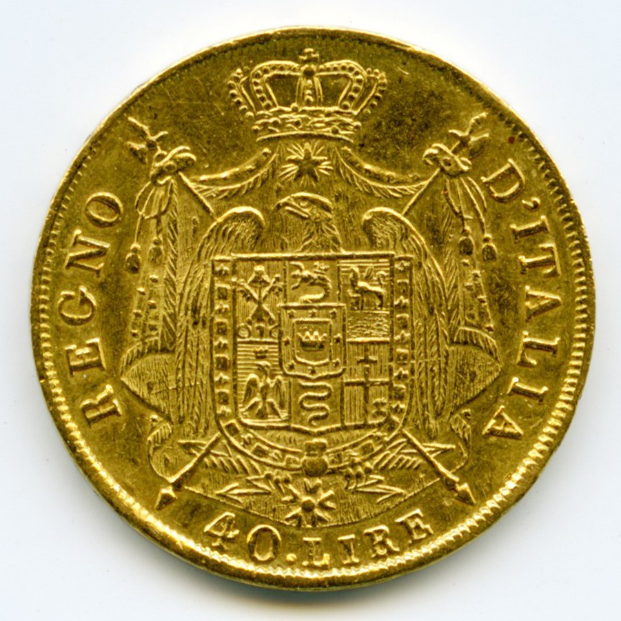 Italie - 40 Lire - 1814 M revers