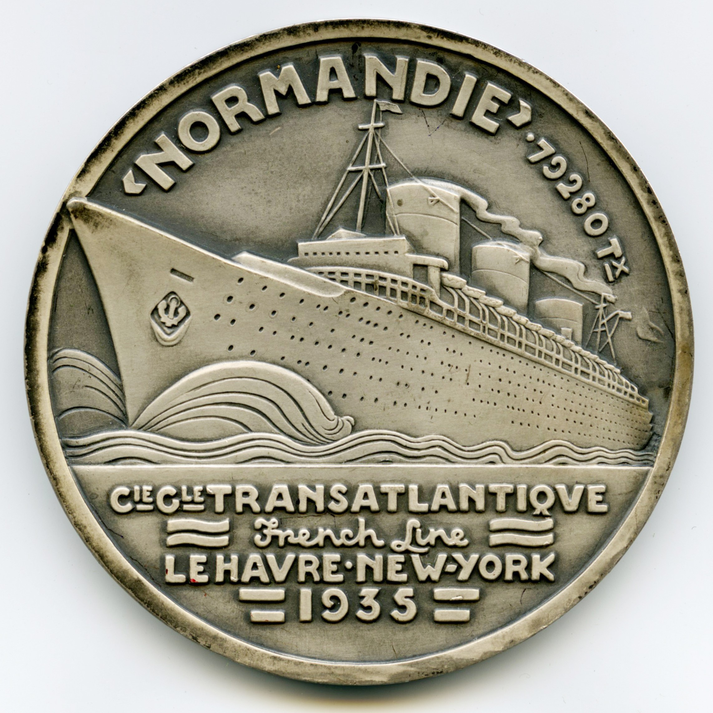 Le Normandie - Médaille Argent - 1935 revers