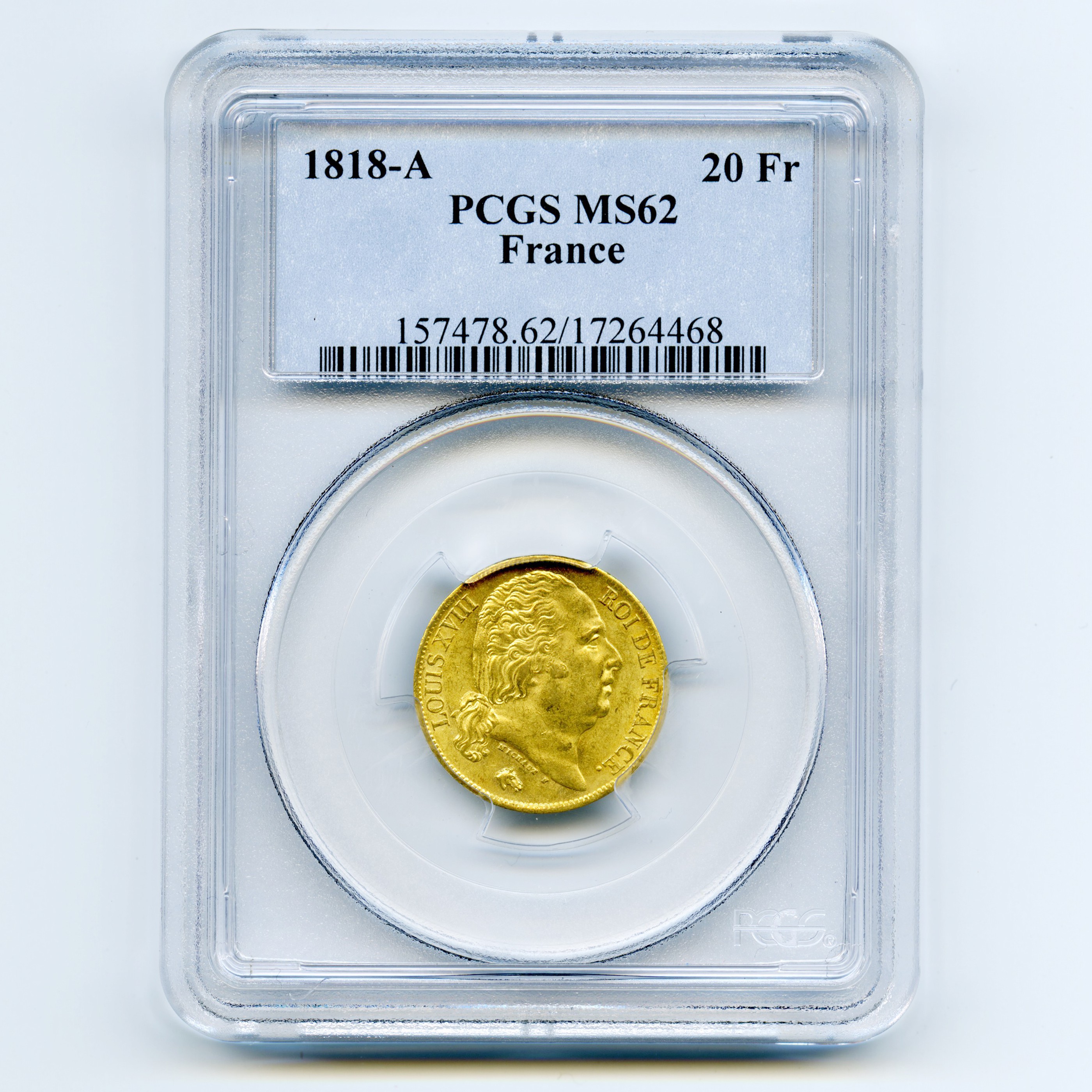 Louis XVIII - 20 Francs - 1818 A avers Louis XVIII - 20 Francs - 1818 A avers
