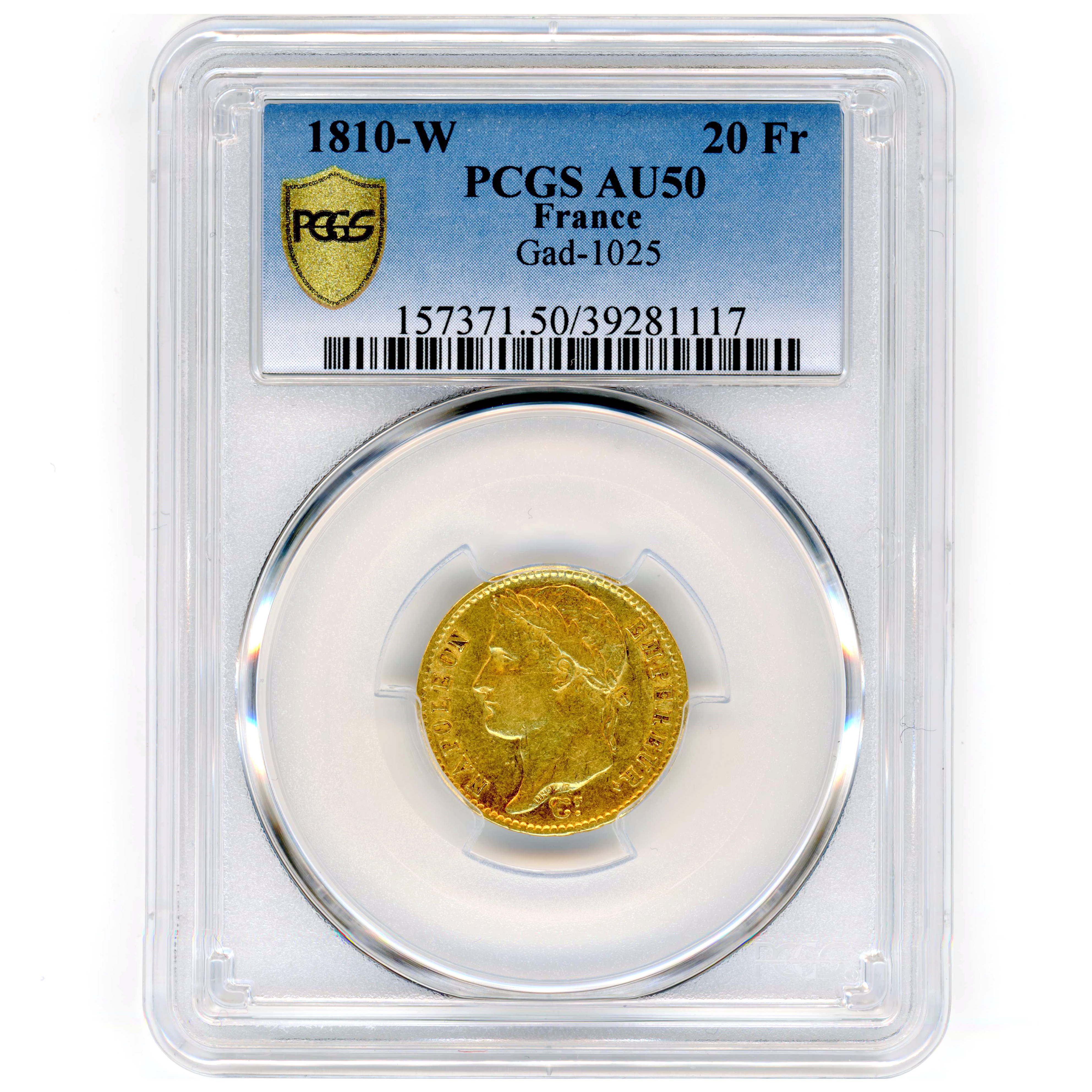 Napoléon Ier - 20 Francs - 1810 W avers Napoléon Ier - 20 Francs - 1810 W avers