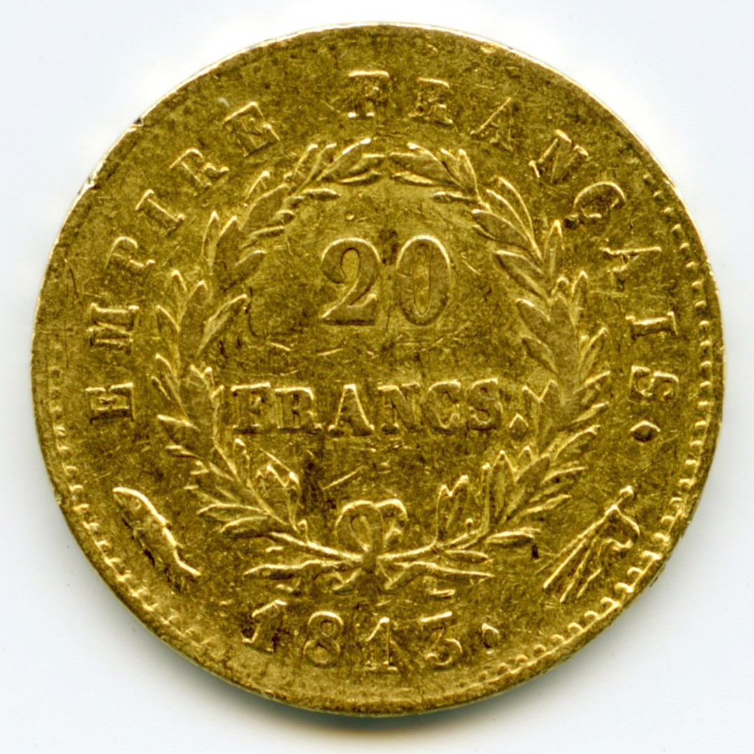 Napoléon Ier - 20 Francs - 1813 Utrecht revers