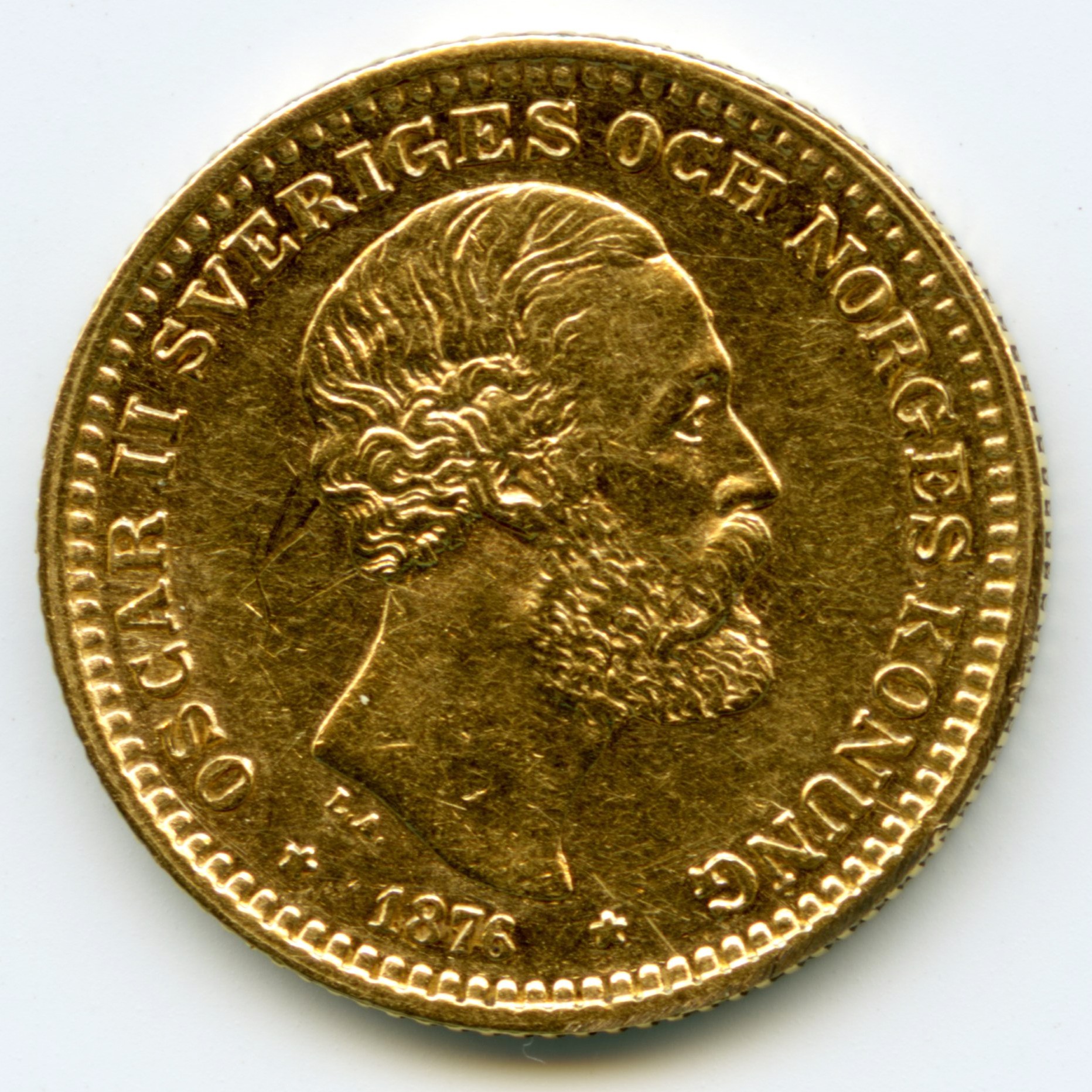 Suède - 10 Kronor - 1876 avers