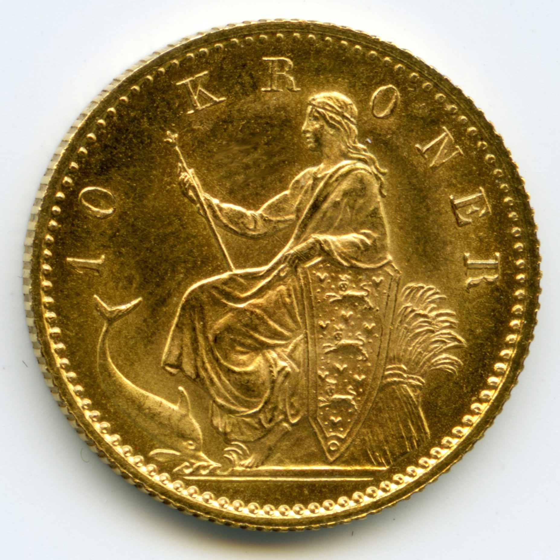Danemark - 10 Kroner - 1898 VBP revers Danemark - 10 Kroner - 1898 VBP revers