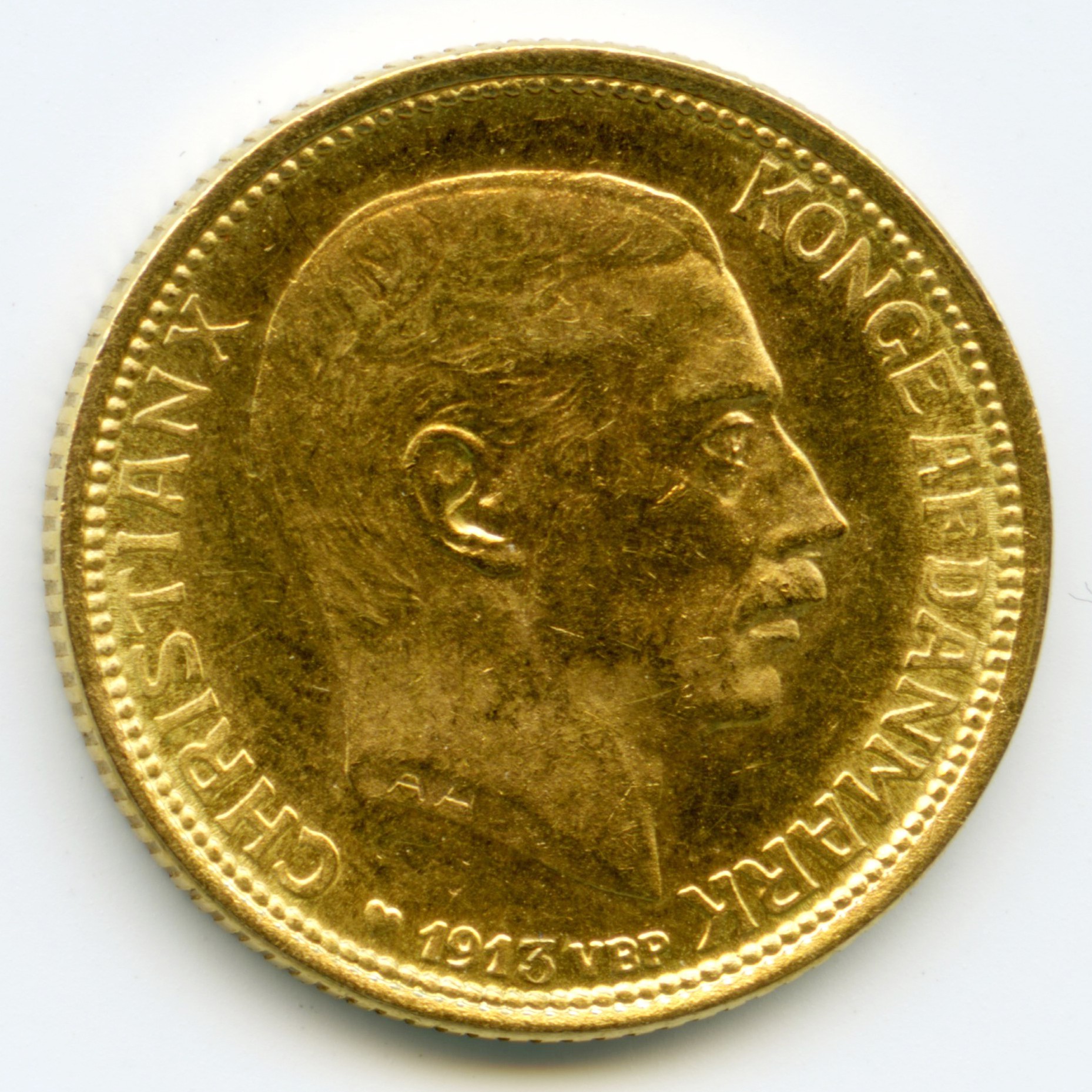 Danemark - 10 Kroner - 1913 VBP avers Danemark - 10 Kroner - 1913 VBP avers