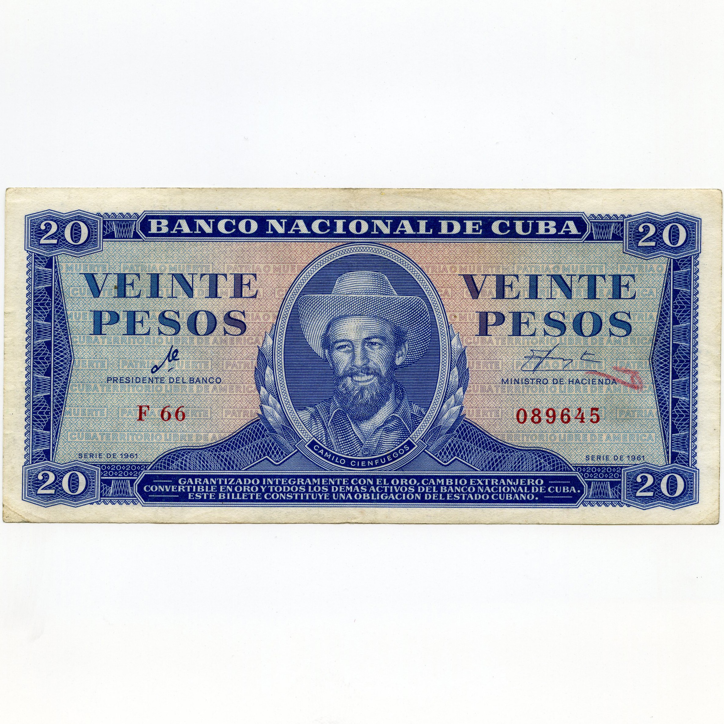 Cuba - 20 Pesos - F66 089645 avers