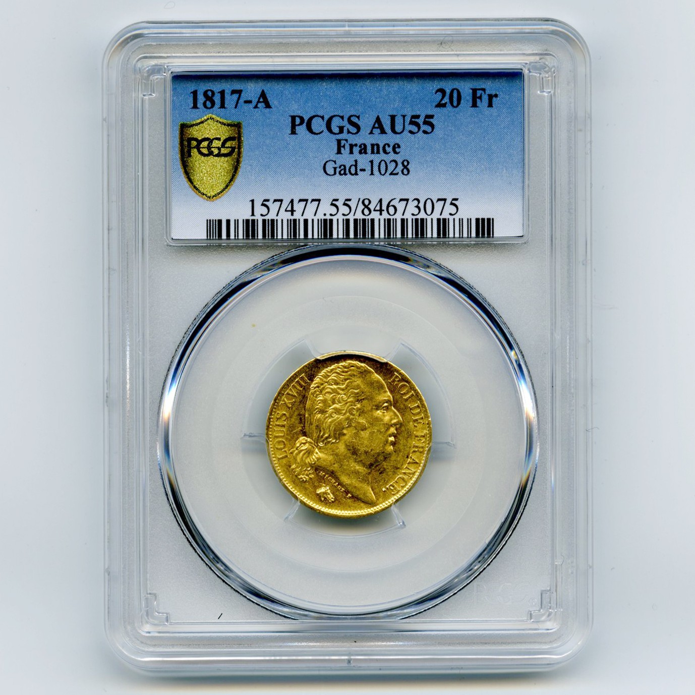 Louis XVIII - 20 Francs - 1817 A avers Louis XVIII - 20 Francs - 1817 A avers