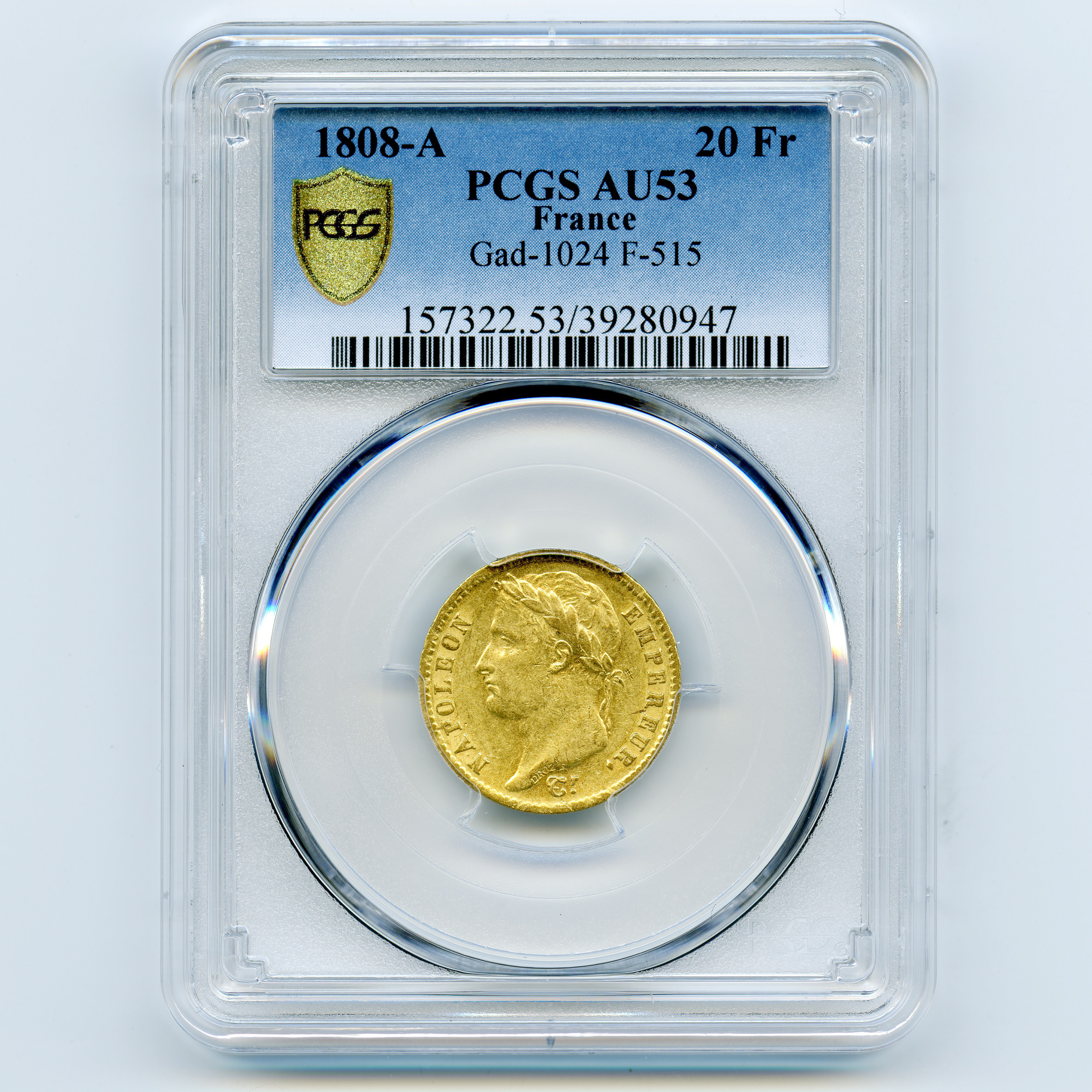 Napoléon Ier - 20 Francs - 1808 A avers Napoléon Ier - 20 Francs - 1808 A avers